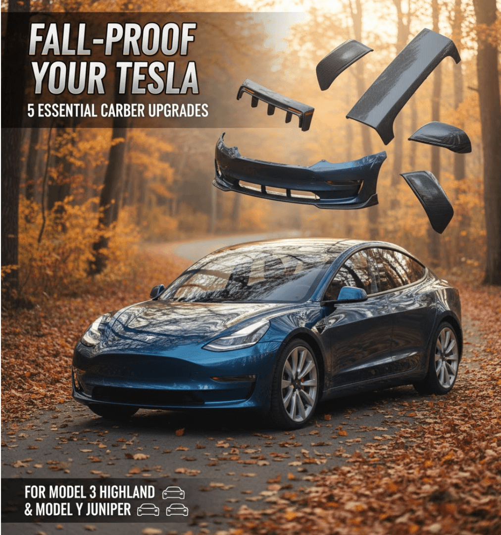 ⚡ Fall-Proof Your Tesla: 5 Essential Carbon Fiber Upgrades for Model 3 Highland & Model Y Juniper