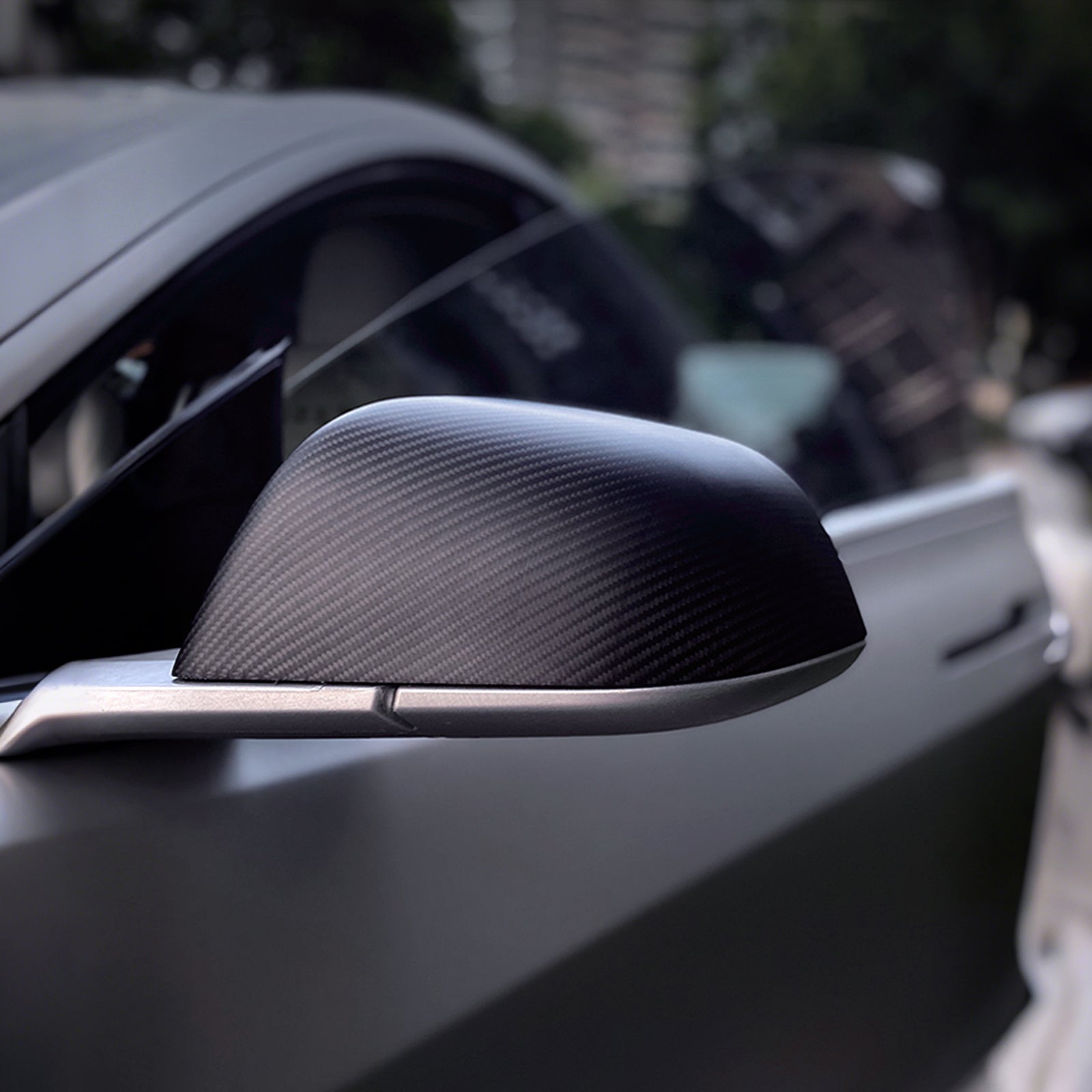 Real Dry Carbon Fiber Mirror Covers for Tesla Model 3 / 3 Highland 2024 - OEM Fit & Aggressive Style