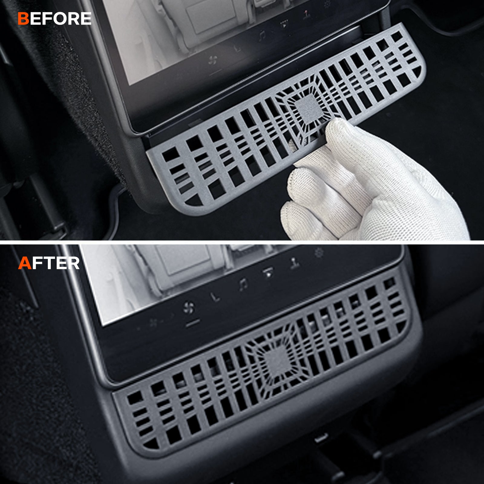 Tesla Model 3 Highland 2024 Under Seat/Rear Air Vent Cover - Dust Protection Guard, OEM Fit & Easy Installation