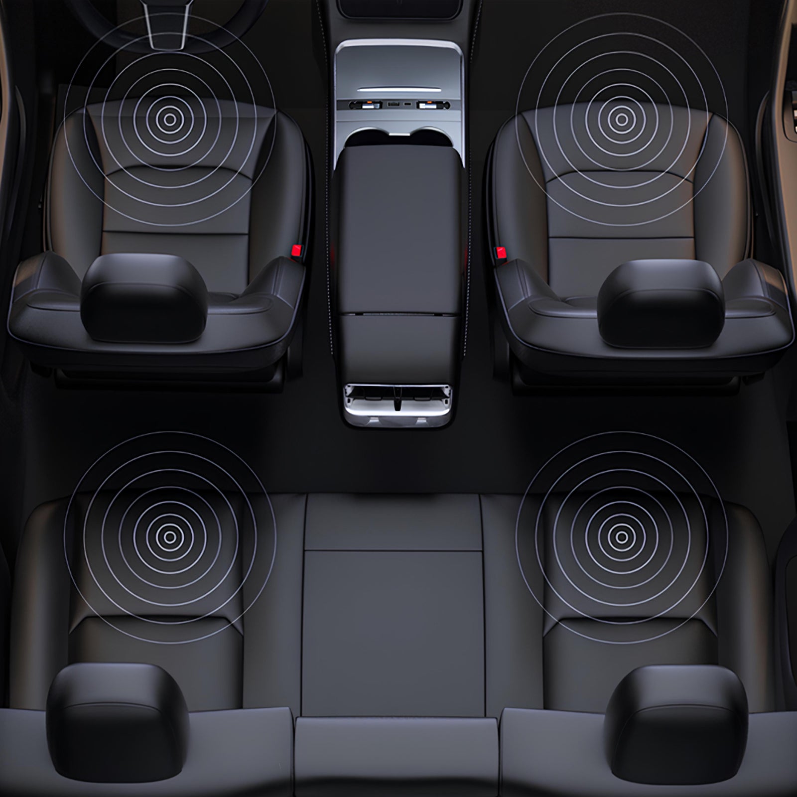 Tesla Center Console USB Charger Hub for Model 3 Highland 2024 & Model Y 2025 - 65W Magnetic 4-Port Fast Charge | No More Port Lack!