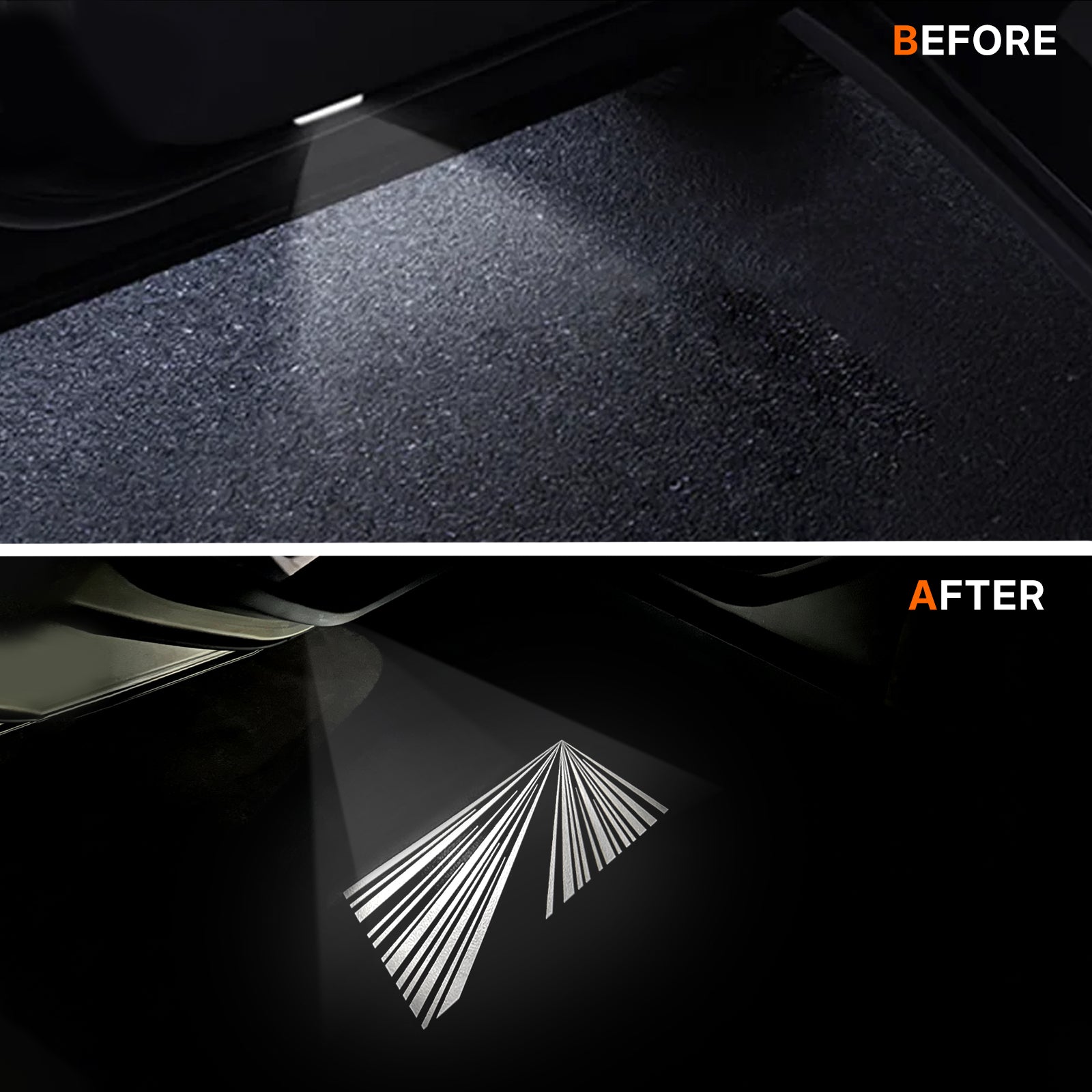 Tesla Model 3 / 3 Highland & Y / Y Juniper OEM Welcome Projection Lights - Premium LED Logo, Crisp Projection