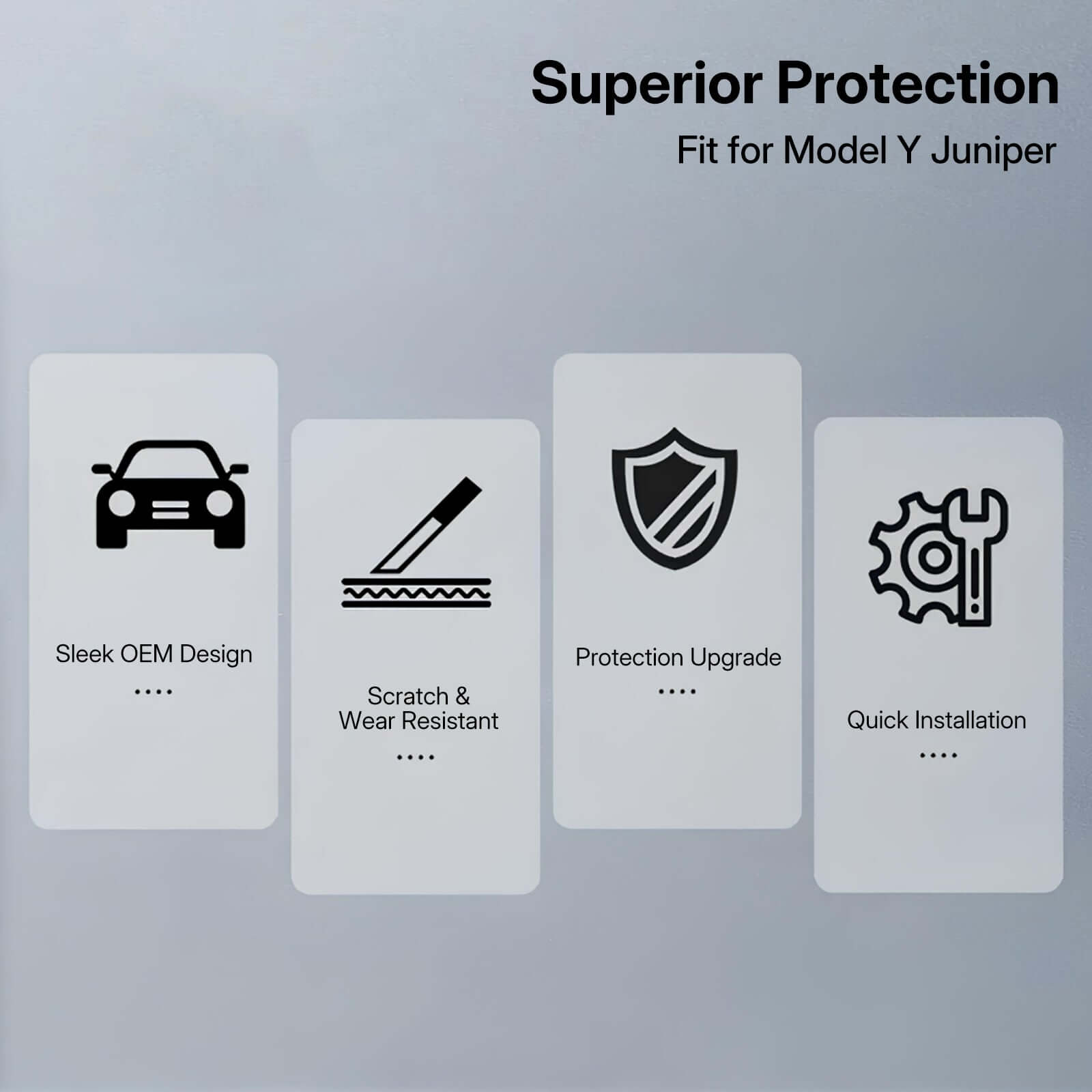 Real Dry Carbon Fiber Mirror Covers for Tesla Model Y Juniper 2025 feature protection upgrade and quick installation benefits.