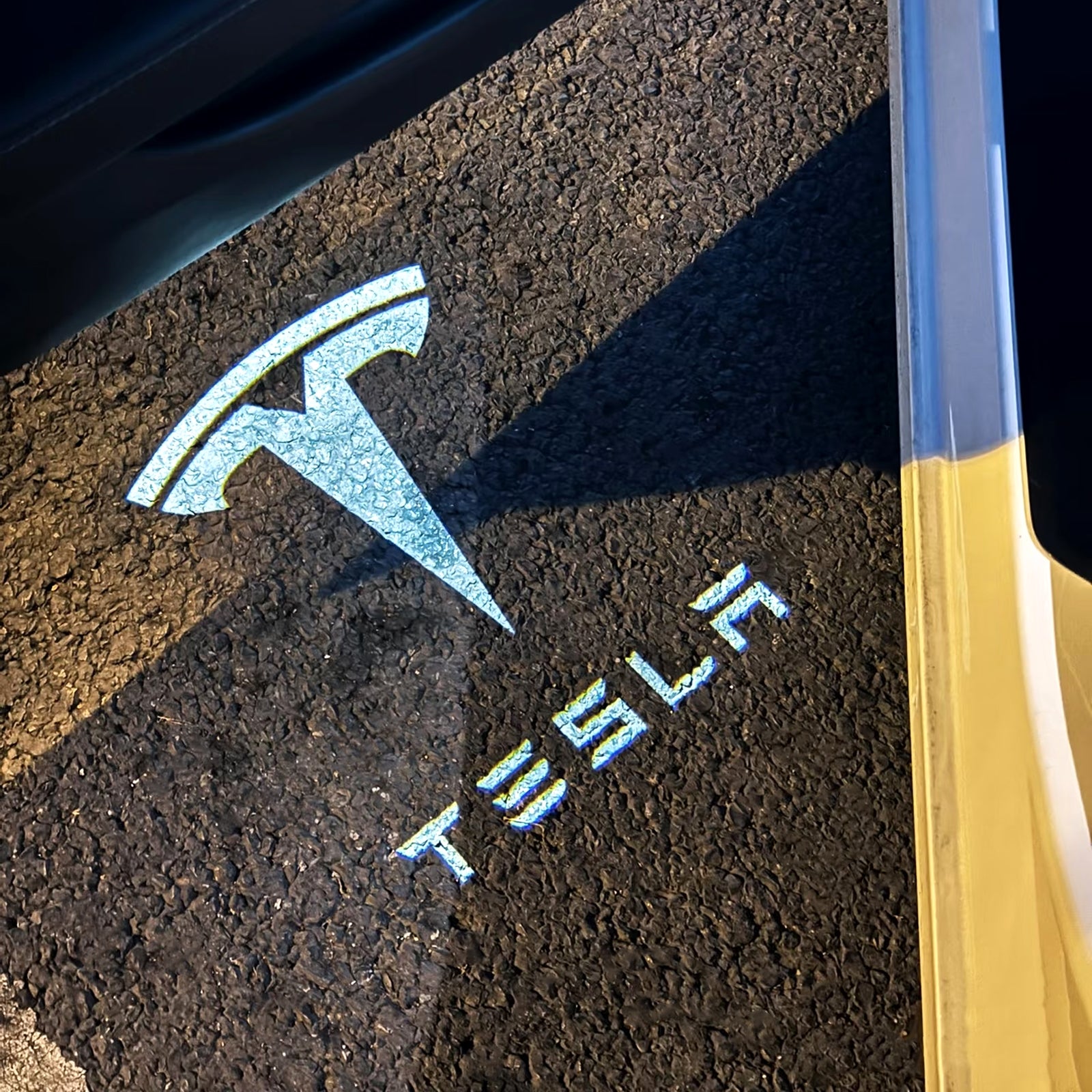 Tesla Model 3 / 3 Highland & Y / Y Juniper OEM Welcome Projection Lights - Premium LED Logo, Crisp Projection