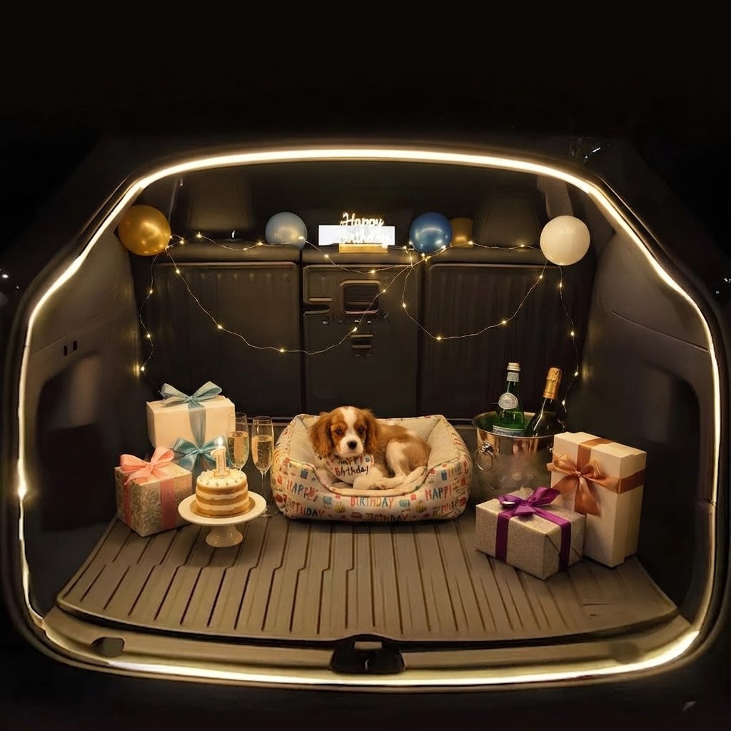 Tesla Model Y / Y Juniper Trunk Light Pro - App-Controlled RGBIC 16M Color LED Strip, Show Mode & Dynamic Flow for DIY Ambiance