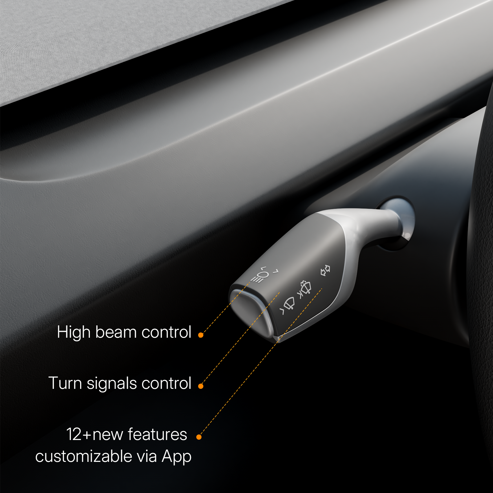 Restore Your Stalks! for Tesla Model 3 Highland 2024 - Gear Shift & Turn Signal Stalk Kit| OEM Feel