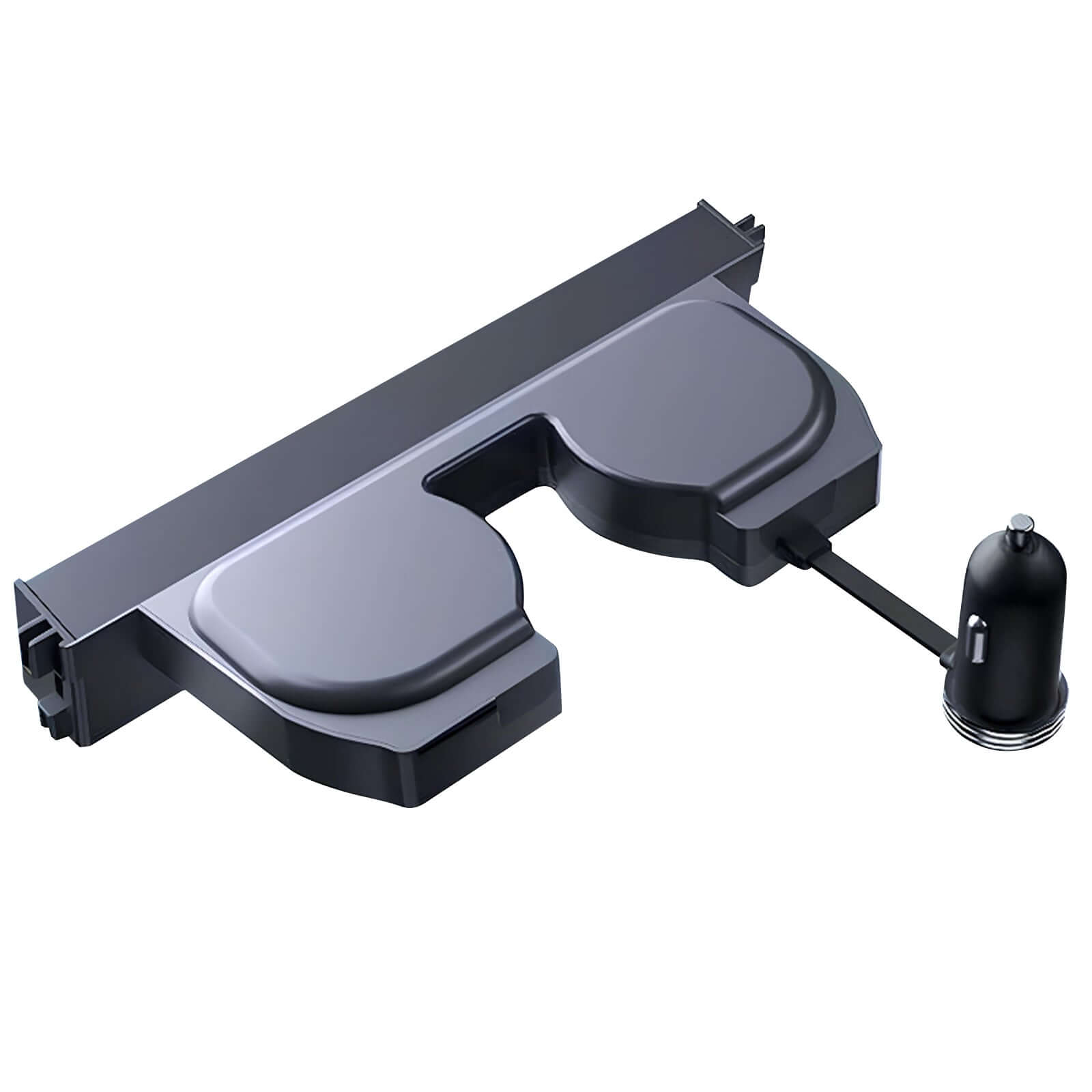 Close-up of Tesla Center Console USB Charger Hub for Model 3 Highland 2024 showing dual charging ports and sleek design.