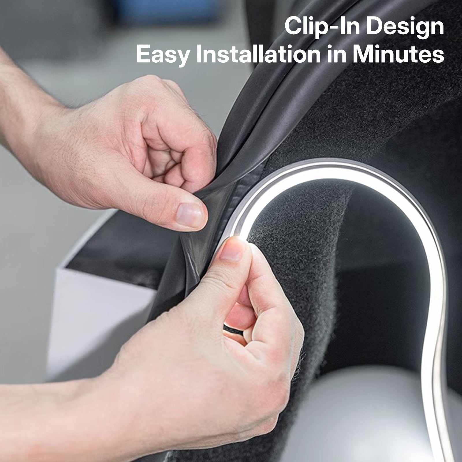 Fix Dark Trunk! Tesla Model 3 Highland 2024 Trunk LED Light Strip - Warm White 3000K Ambient Glow Auto On/Off | OEM Style Plug & Play