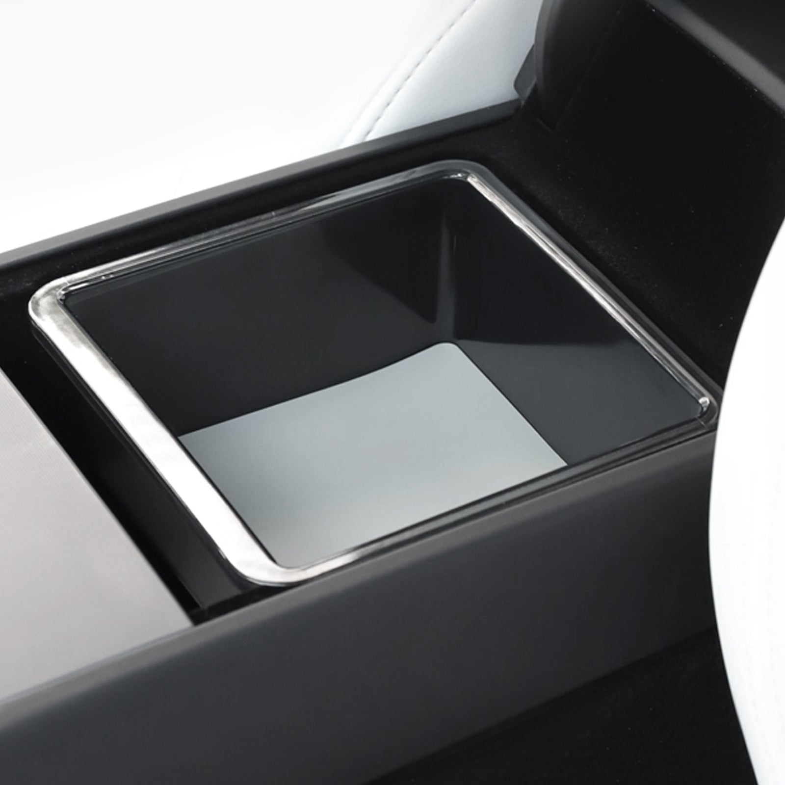 Tesla Model 3 Highland 2024 & Model Y Juniper 2025 Clear Armrest Organizer - See-Through Storage Drawer, Scratch Resistant & OEM Fit