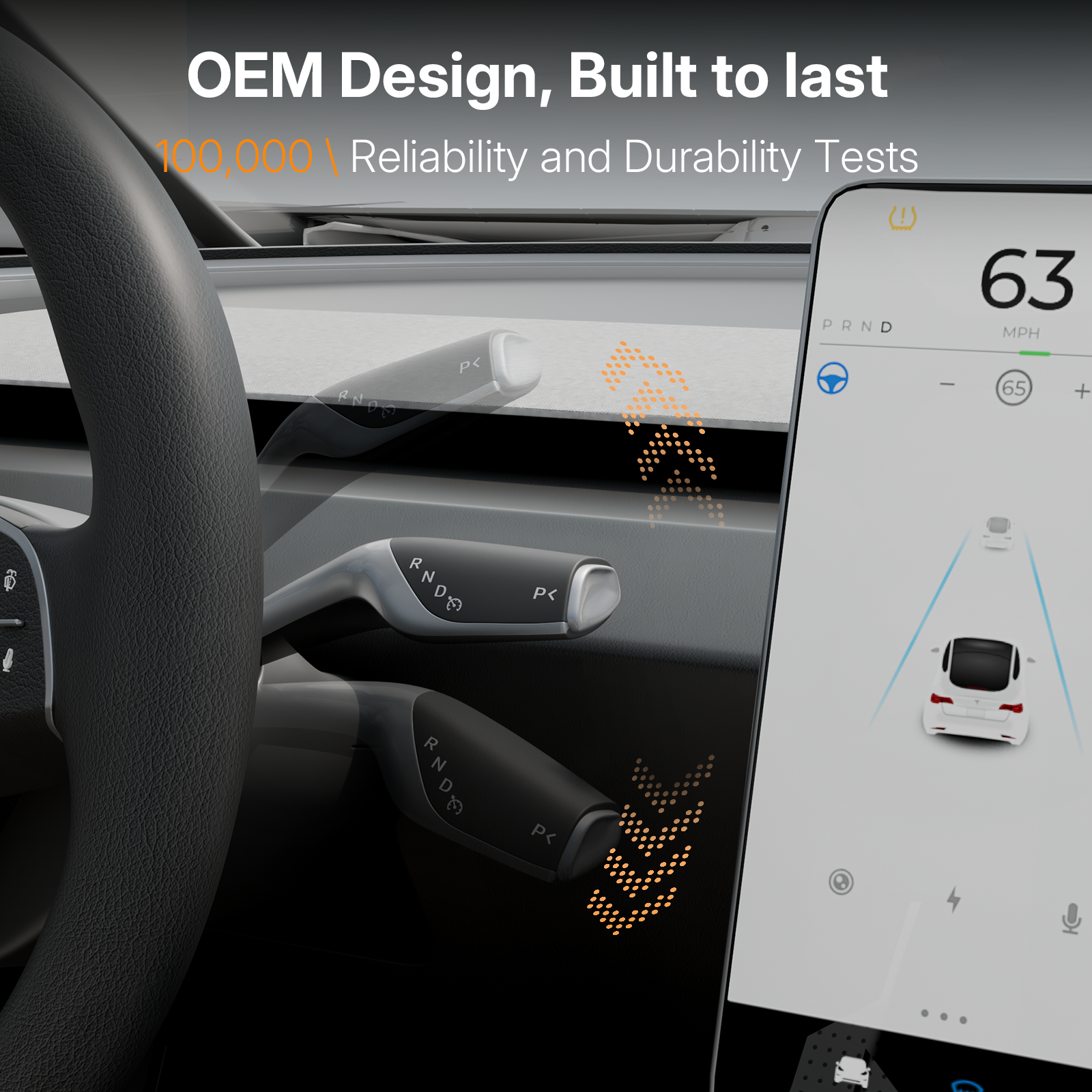 Upgrade Your Tesla Stalks! Model S/X 2021 Gear Shift & Turn Signal Stalk Kit | Smoother Feel