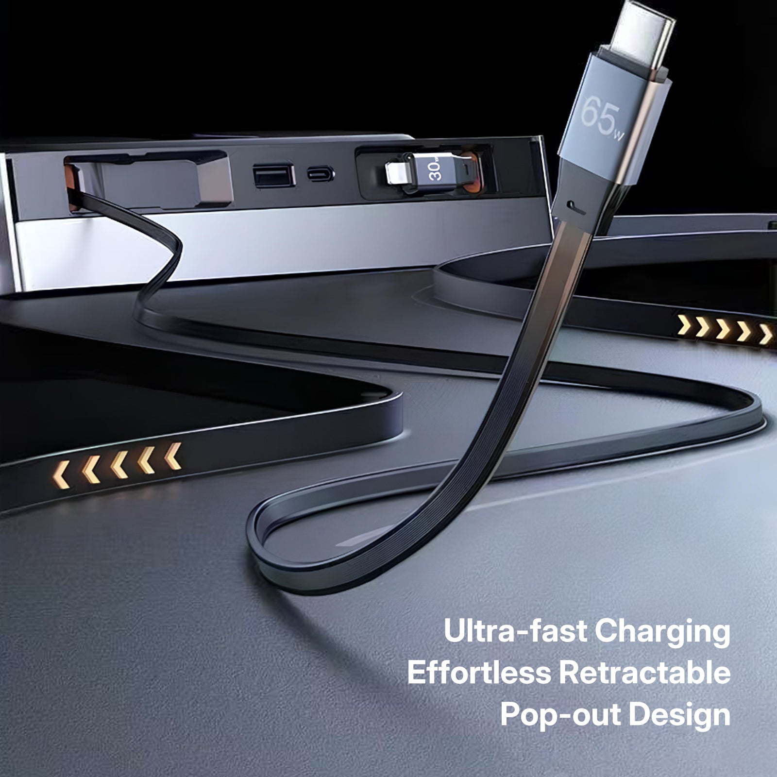 Tesla Center Console USB Charger Hub for Model 3 Highland 2024 & Model Y 2025 - 65W Magnetic 4-Port Fast Charge | No More Port Lack!