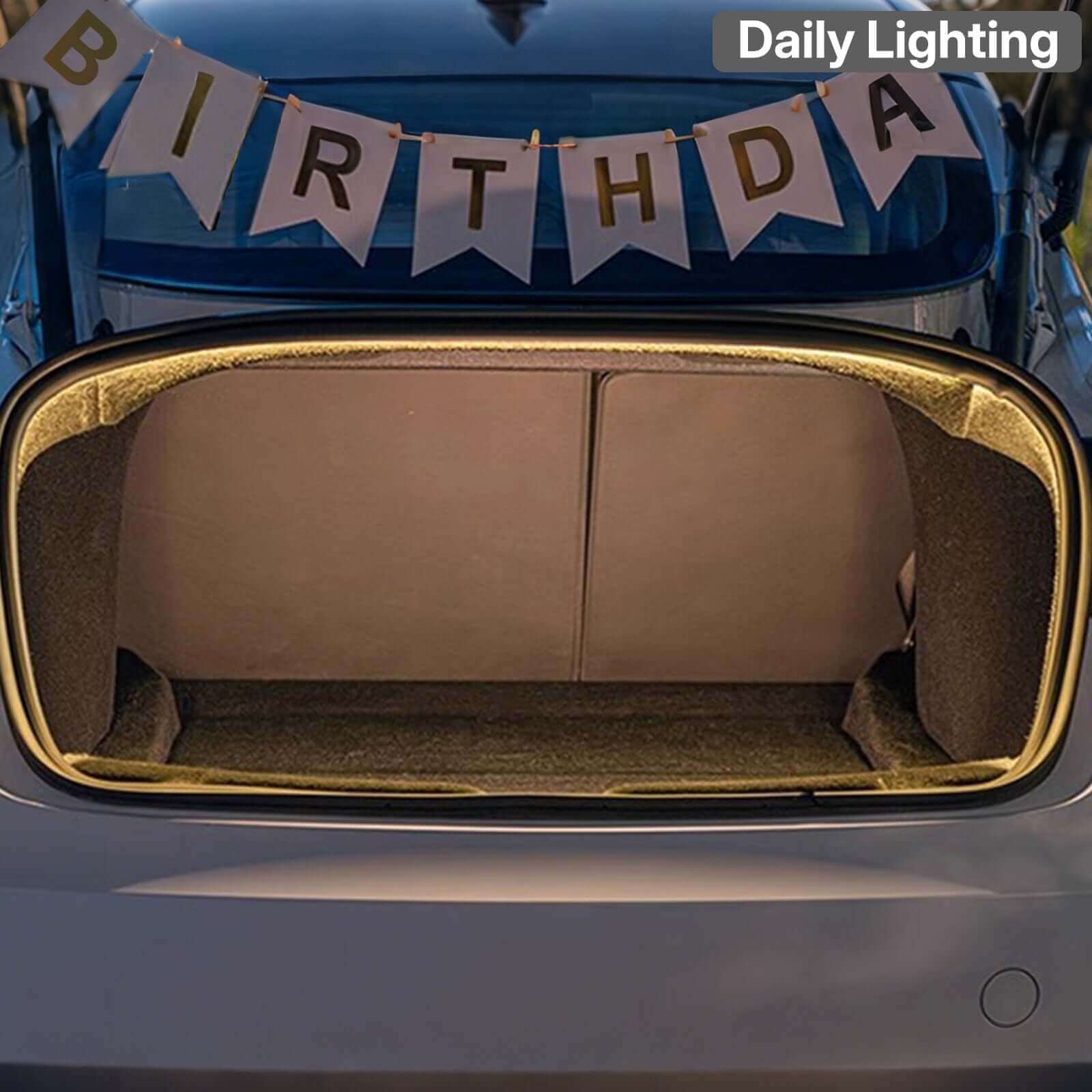 Fix Dark Trunk! Tesla Model 3 Highland 2024 Trunk LED Light Strip - Warm White 3000K Ambient Glow Auto On/Off | OEM Style Plug & Play.