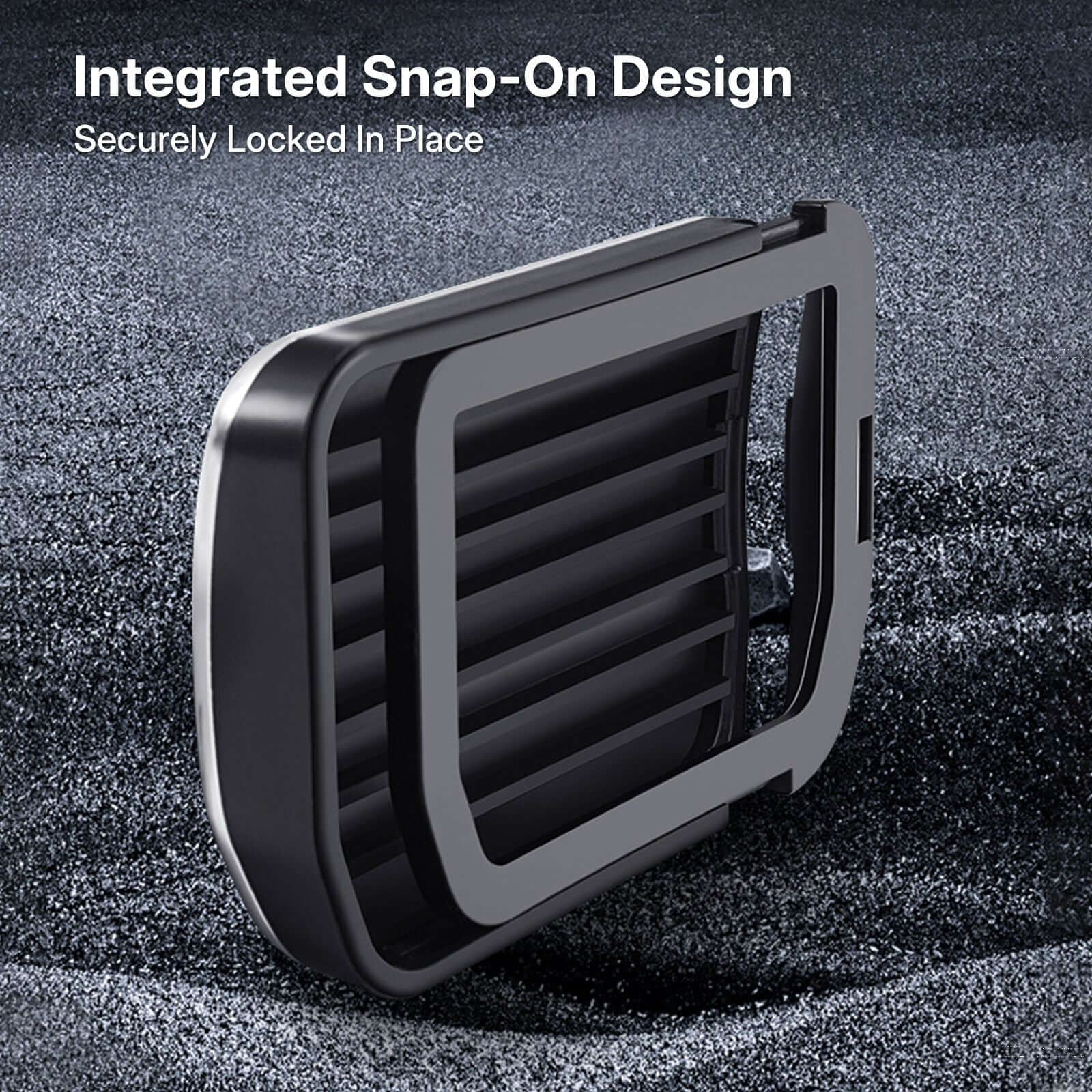 Close-up of Aluminum Alloy Non-Slip Textured Accelerator Brake Pedal Covers design featuring integrated snap-on mechanism