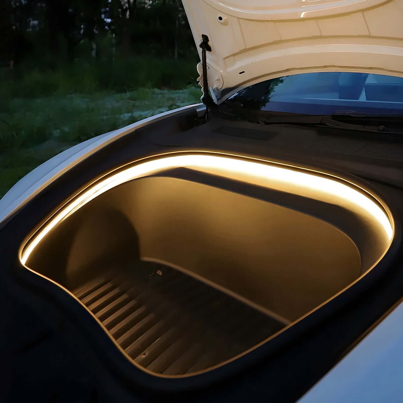 Fix Dark Frunk! Tesla Model 3 Highland 2024 Frunk LED Light Strip - Warm White 3000K Ambient Glow Auto On/Off | OEM Style Plug & Play.