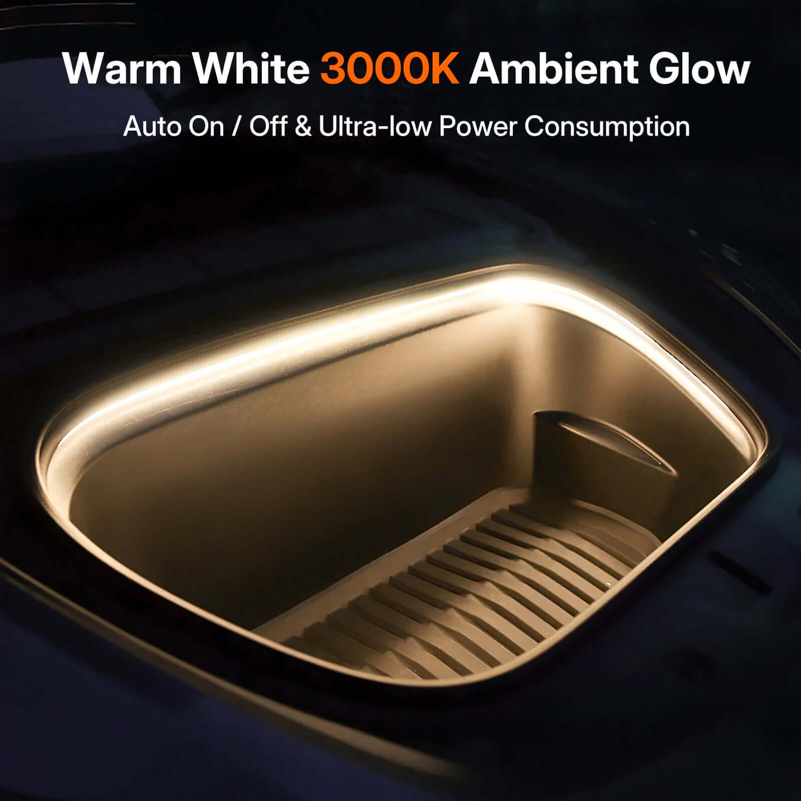 Fix Dark Frunk! Tesla Model Y Juniper 2025 Frunk LED Light Strip - Warm White 3000K Ambient Glow Auto On/Off | OEM Style Plug & Play.