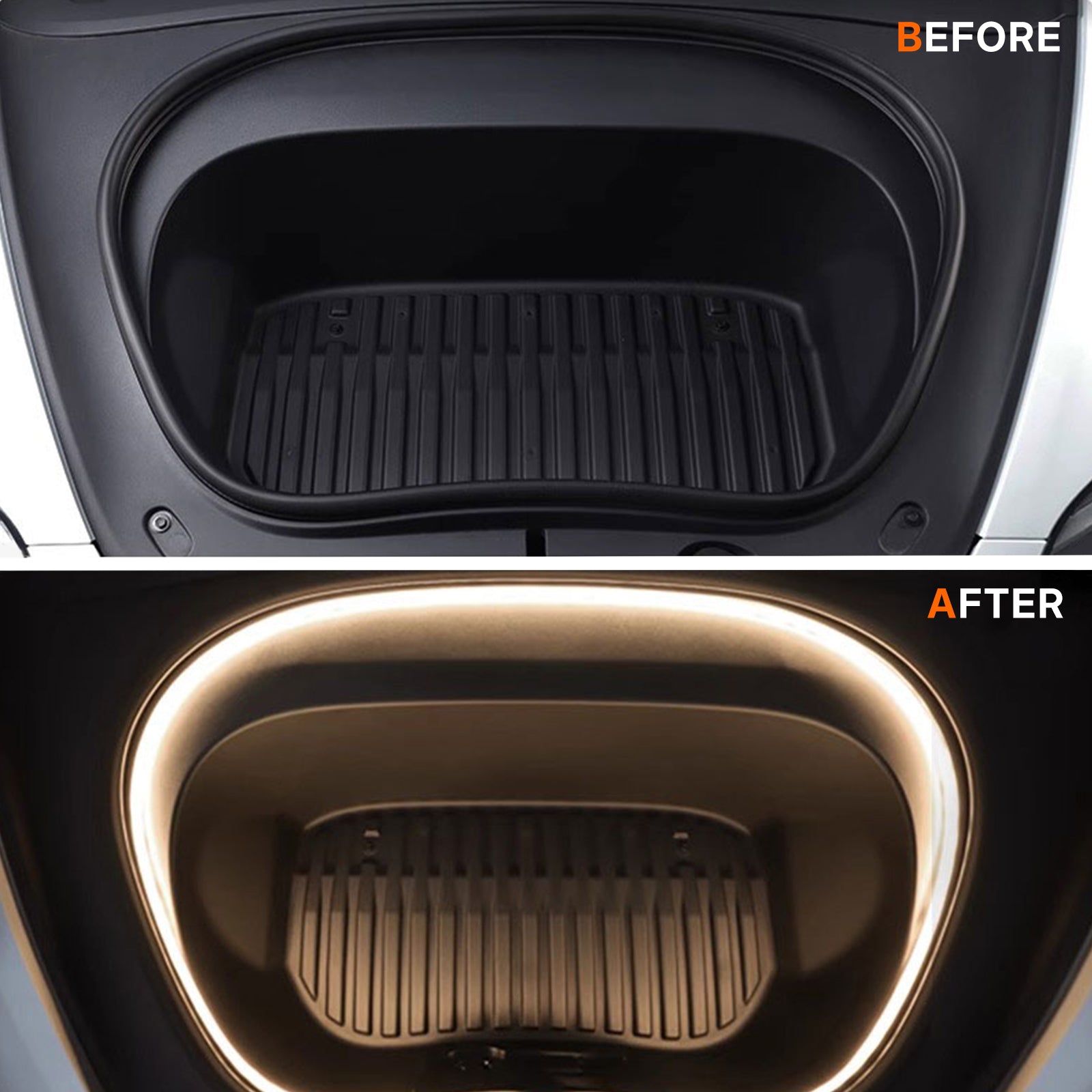 Fix Dark Frunk! Tesla Model 3 Highland 2024 Frunk LED Light Strip - Warm White 3000K Ambient Glow Auto On/Off | OEM Style Plug & Play