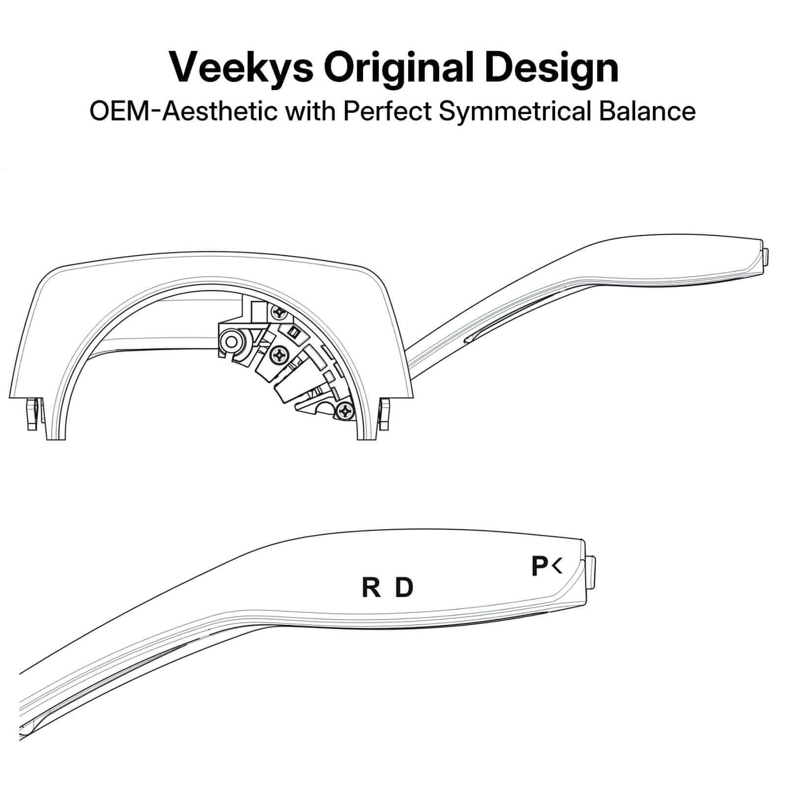 Tesla Model Y Juniper 2025 Gear Shift Stalk - OEM Style Smart Steering Wheel Upgrade Kit | Feel the Classic Gear Again.