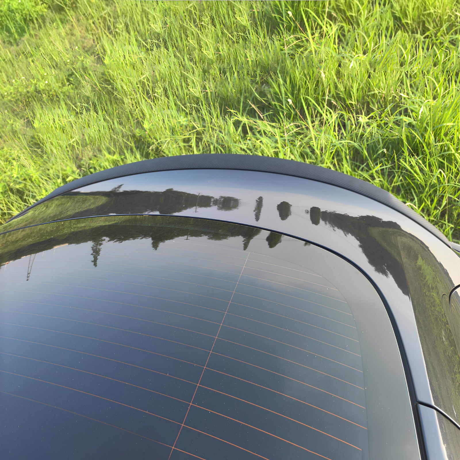 Real Dry Carbon Spoiler for Tesla Model 3 Highland 2024 - Fix Naked Trunk! OEM Performance Look & 3X Downforce