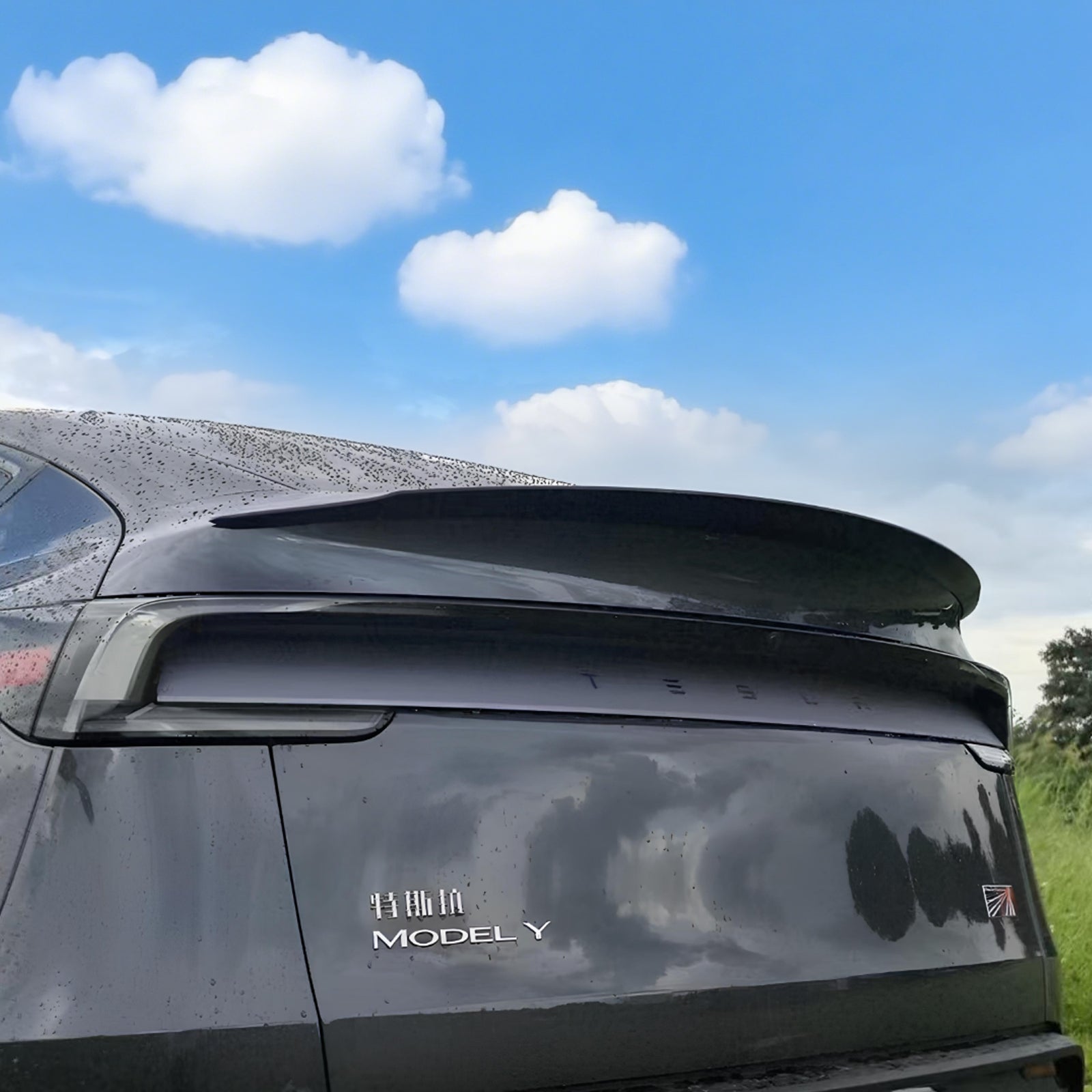 Real Dry Carbon Spoiler for Tesla Model Y Juniper 2025 - Fix Naked Trunk! OEM Performance Look & 3X Downforce