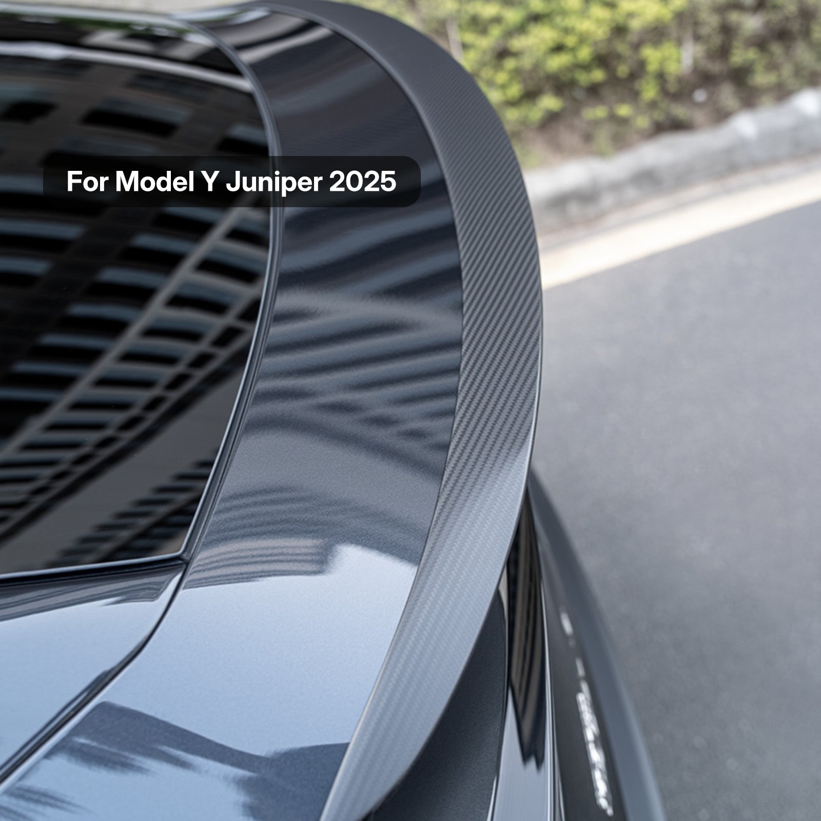 Real Dry Carbon Spoiler for Tesla Model Y Juniper 2025 - Fix Naked Trunk! OEM Performance Look & 3X Downforce