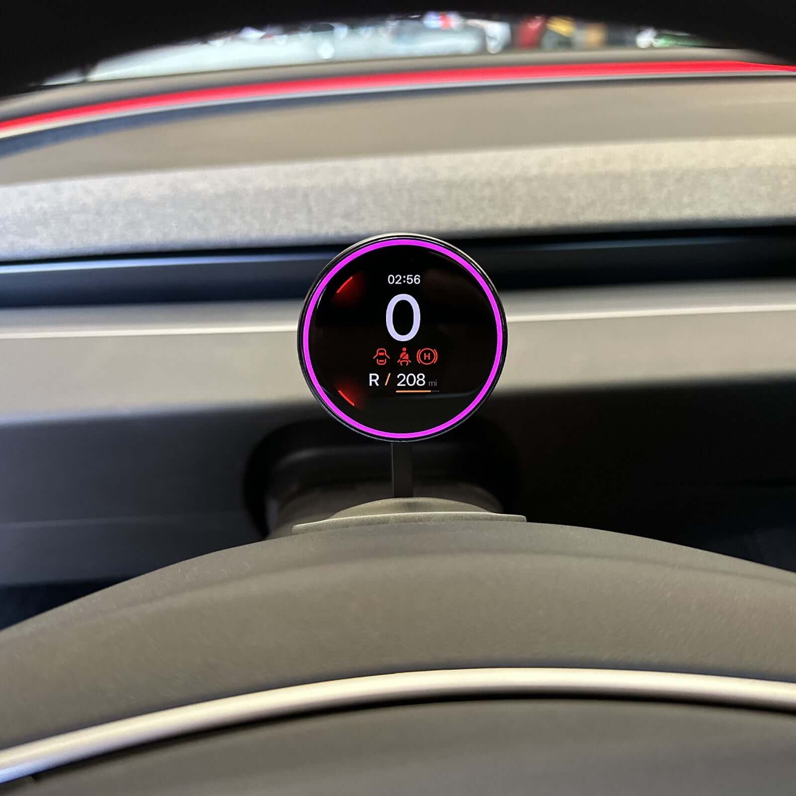 Tesla Model Y Juniper 2025 HUD Display interface showcasing speed and gear indication