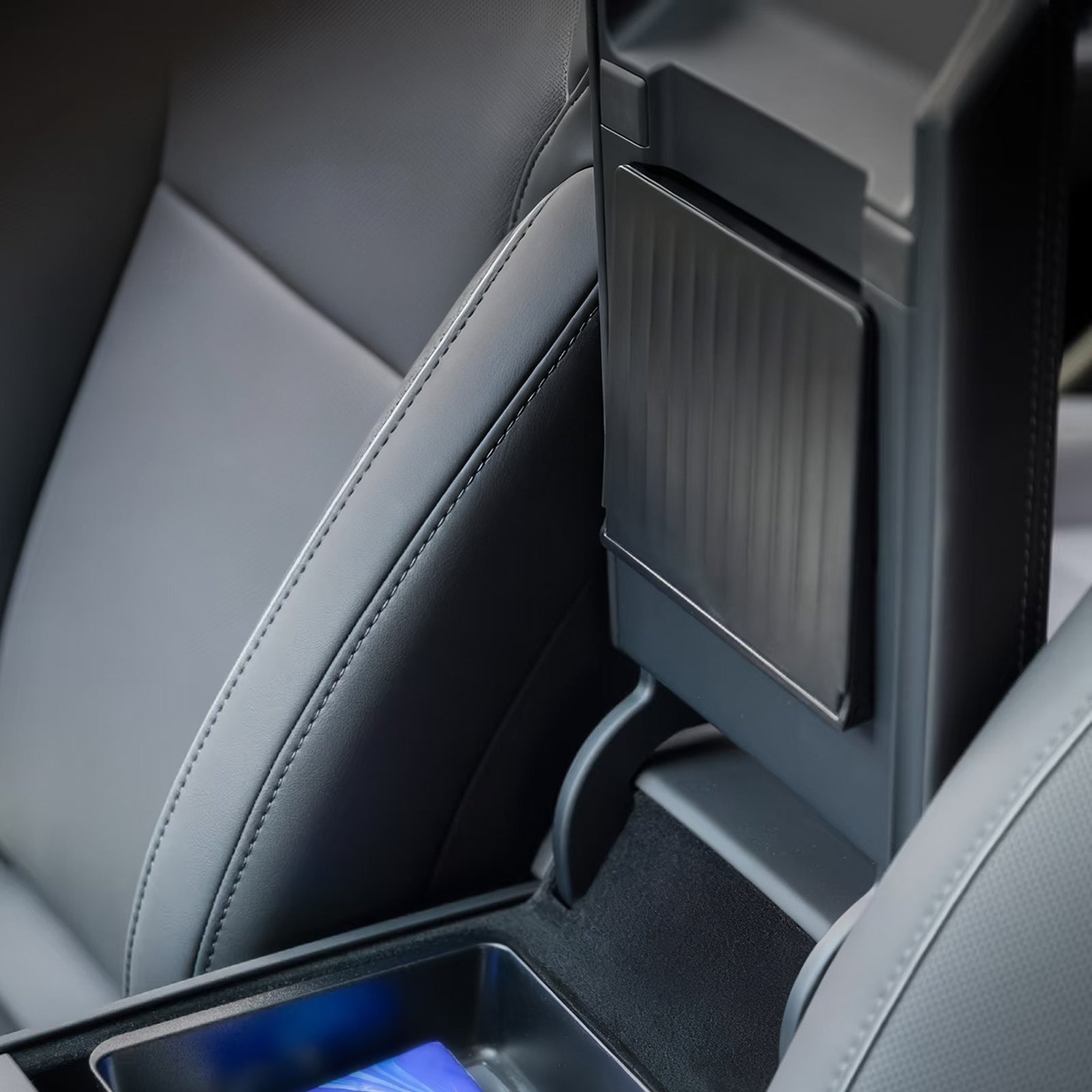 Tesla Model 3 Highland 2024 & Model Y Juniper 2025 Velvet Armrest Organizer - Premium Storage Tray, Anti-Scratch & Custom Fit
