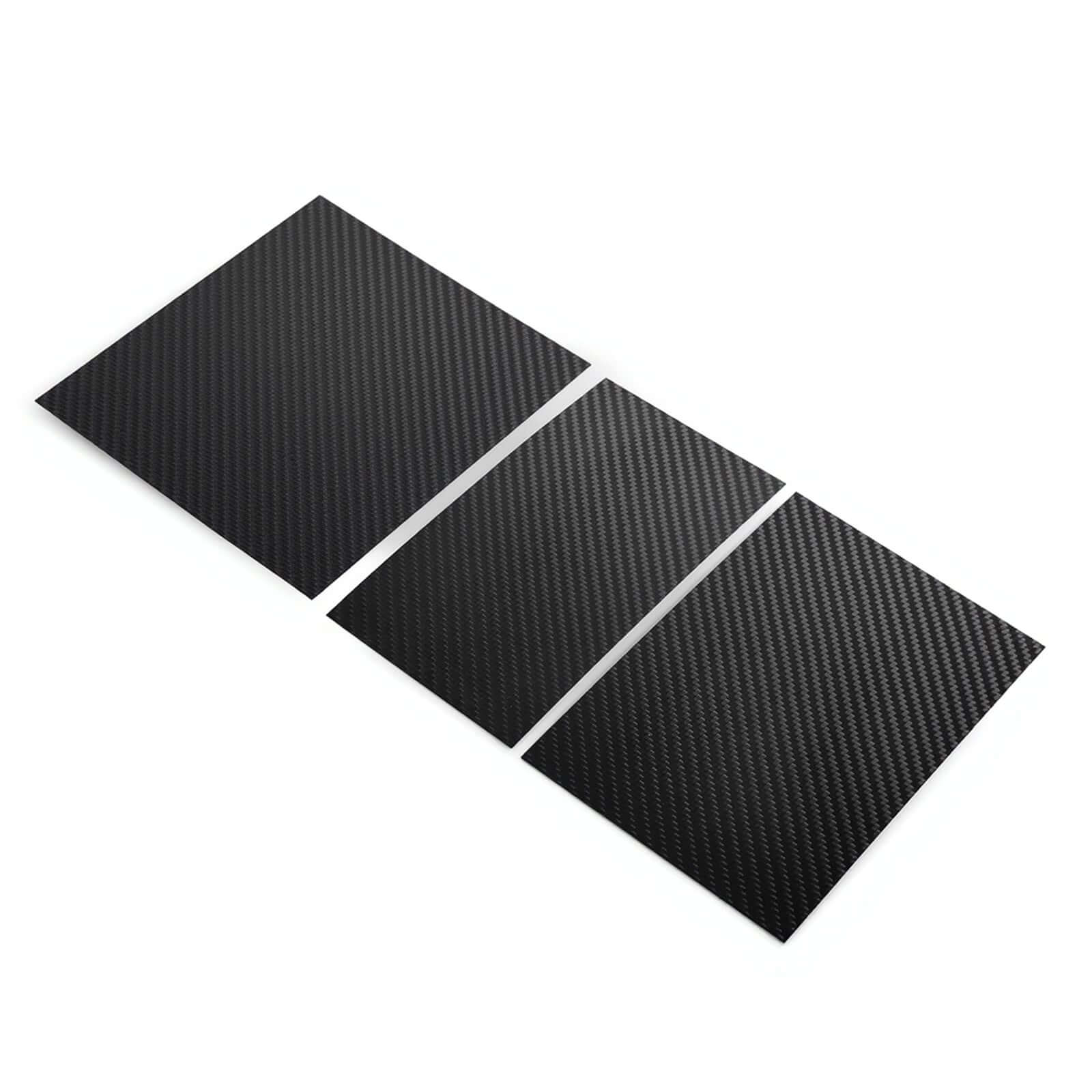 Close-up of real carbon fiber texture on Center Console Cover for Tesla Model 3 Highland 2024 & Model Y Juniper 2025