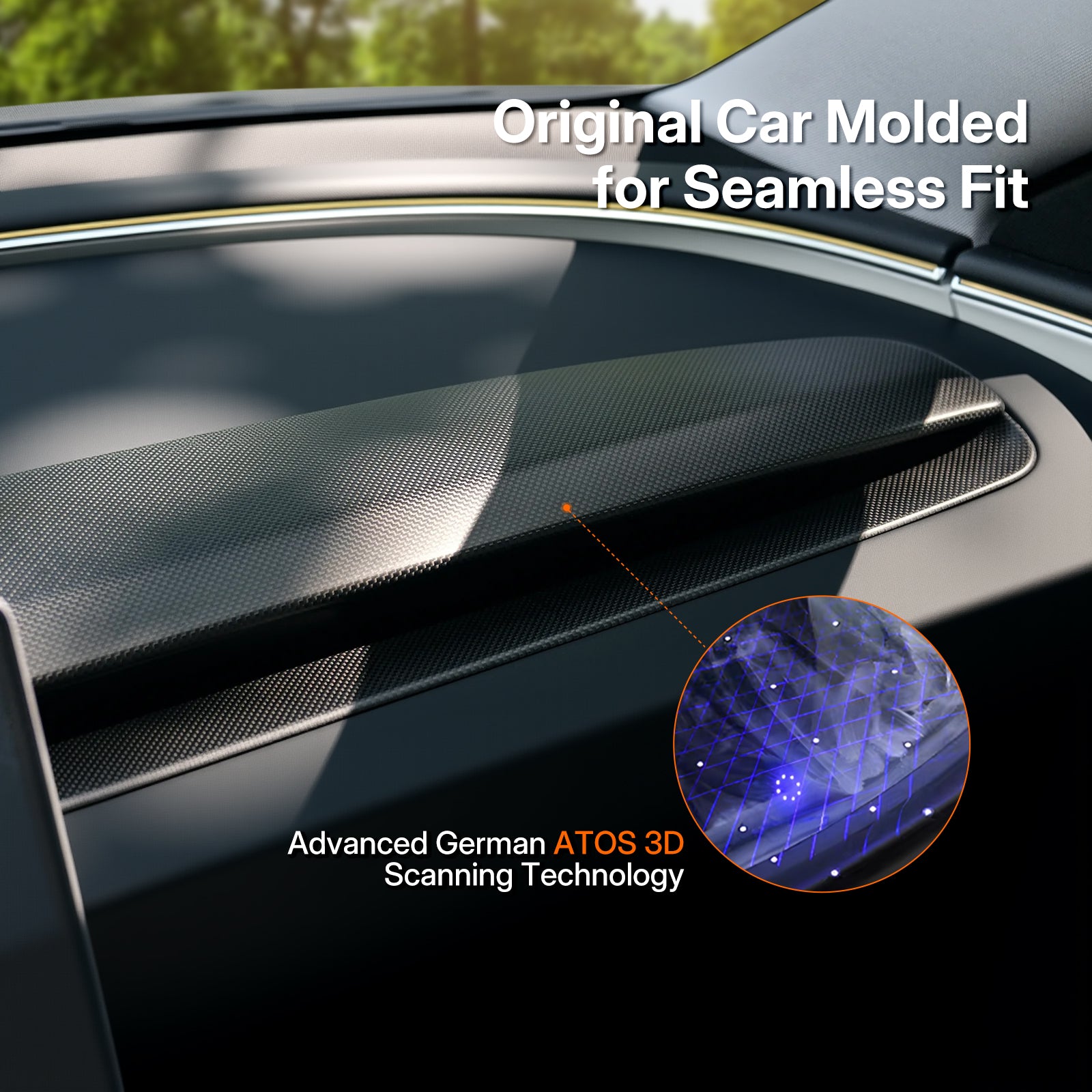 Direct Replacement Dashboard Panel for Tesla Model 3 Highland 2024 & Model Y Juniper 2025 - Real Dry Carbon Fiber Anti-Scratch | Precision Fit