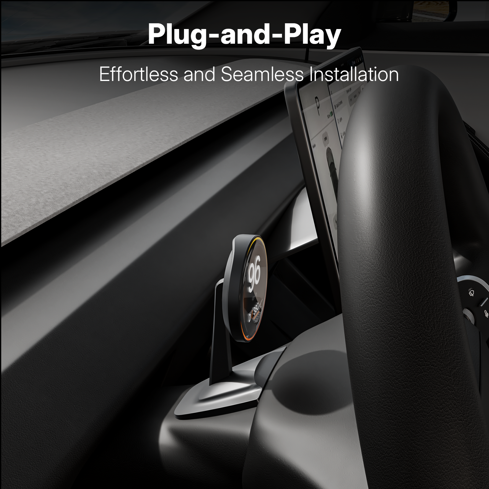 Tesla Model Y Juniper 2025 HUD Display - Wireless OLED Instrument Cluster | Upgraded Smart Mini Screen