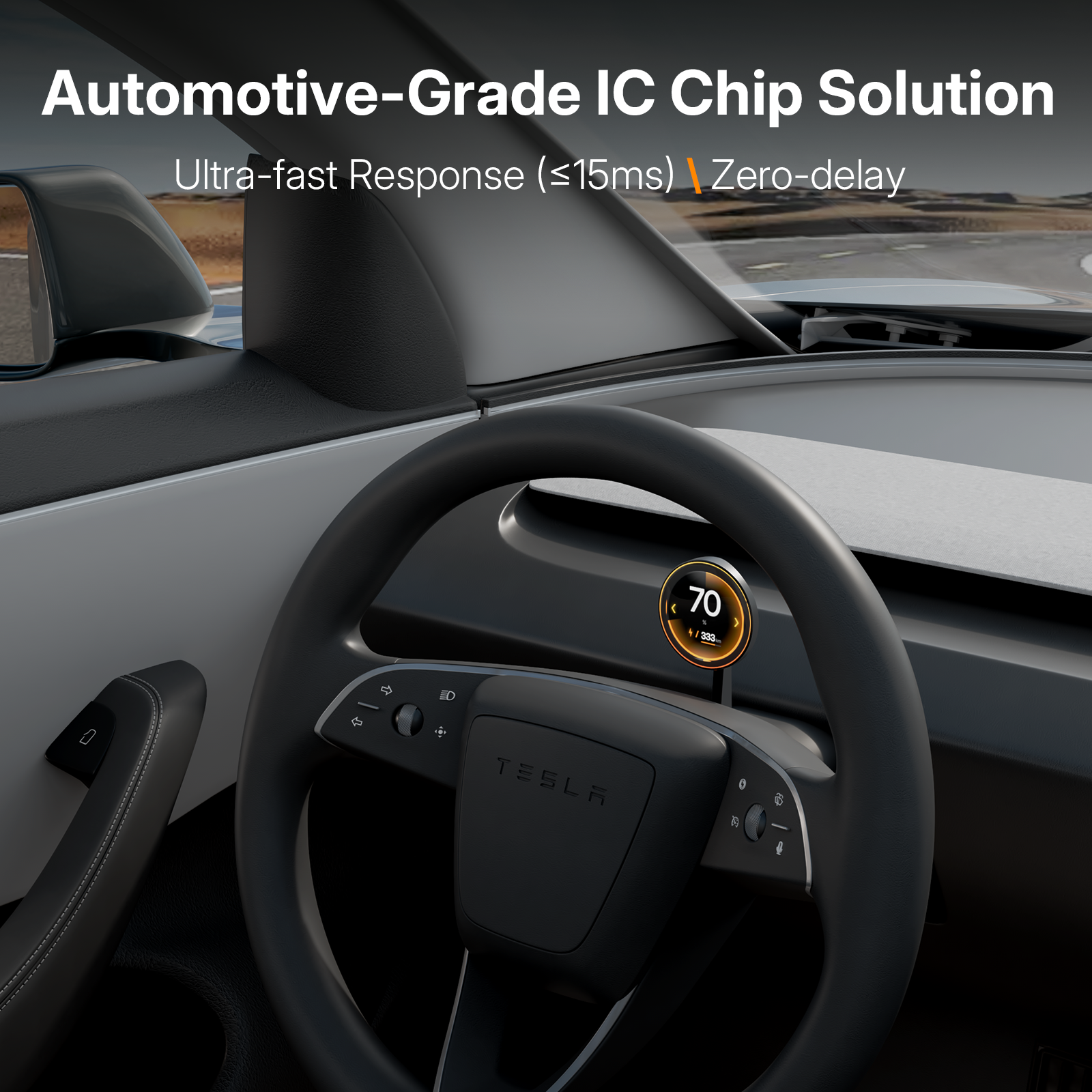 Tesla Model Y Juniper 2025 HUD Display - Wireless OLED Instrument Cluster | Upgraded Smart Mini Screen