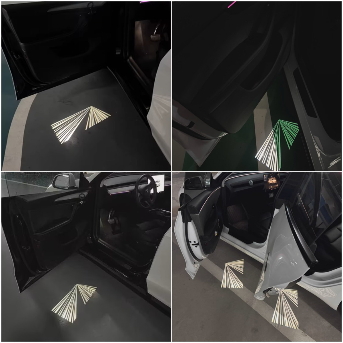 Tesla Model 3 / 3 Highland & Y / Y Juniper OEM Welcome Projection Lights - Premium LED Logo, Crisp Projection