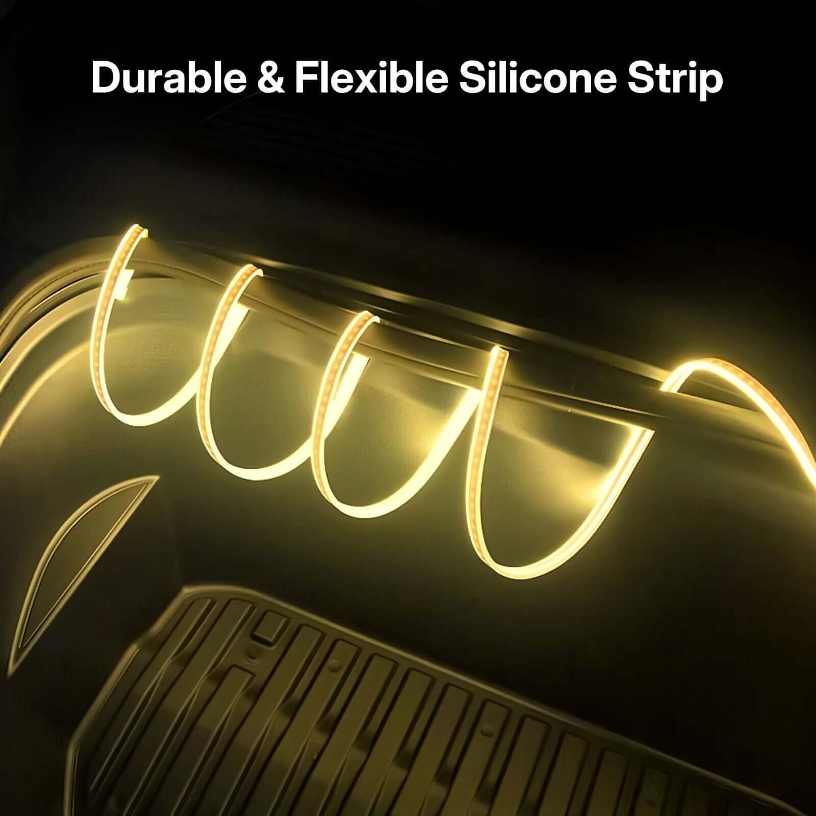 Fix Dark Frunk! Tesla Model Y Juniper 2025 Frunk LED Light Strip - Warm White 3000K Ambient Glow Auto On/Off | OEM Style Plug & Play.