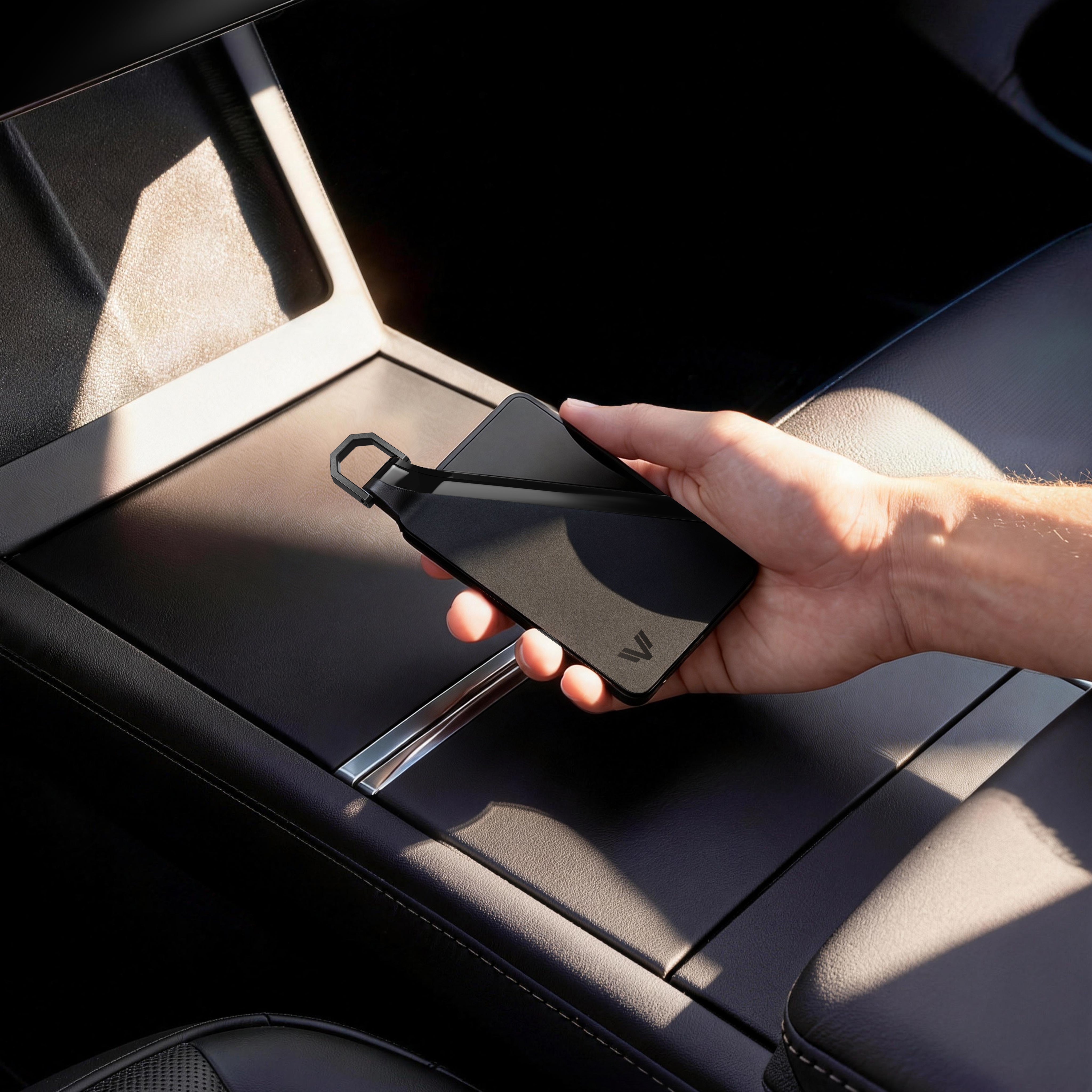 Tesla Key Card Holder - Magnetic Snap Cover & Reinforced Backplate | Installation in Seconds, No Tools!