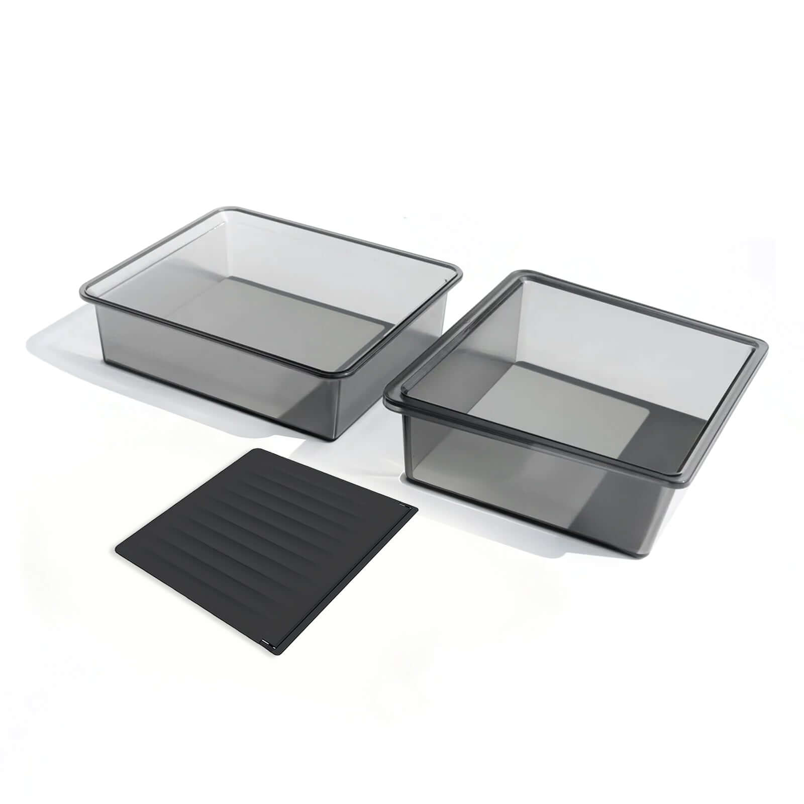 Tesla Model 3 Highland 2024 & Model Y Juniper 2025 Clear Armrest Organizer modular storage compartments in scratch-resistant material