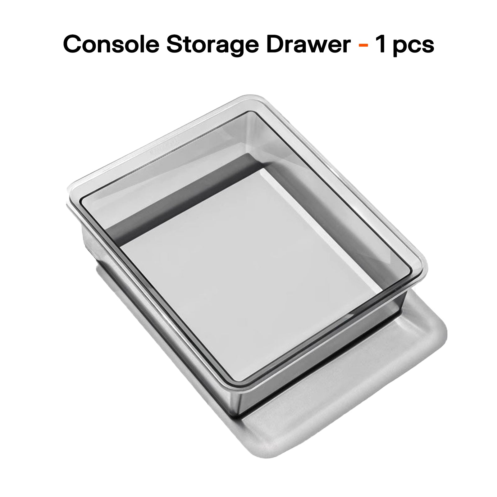 Tesla Model 3 Highland 2024 & Model Y Juniper 2025 Clear Armrest Organizer - See-Through Storage Drawer, Scratch Resistant & OEM Fit