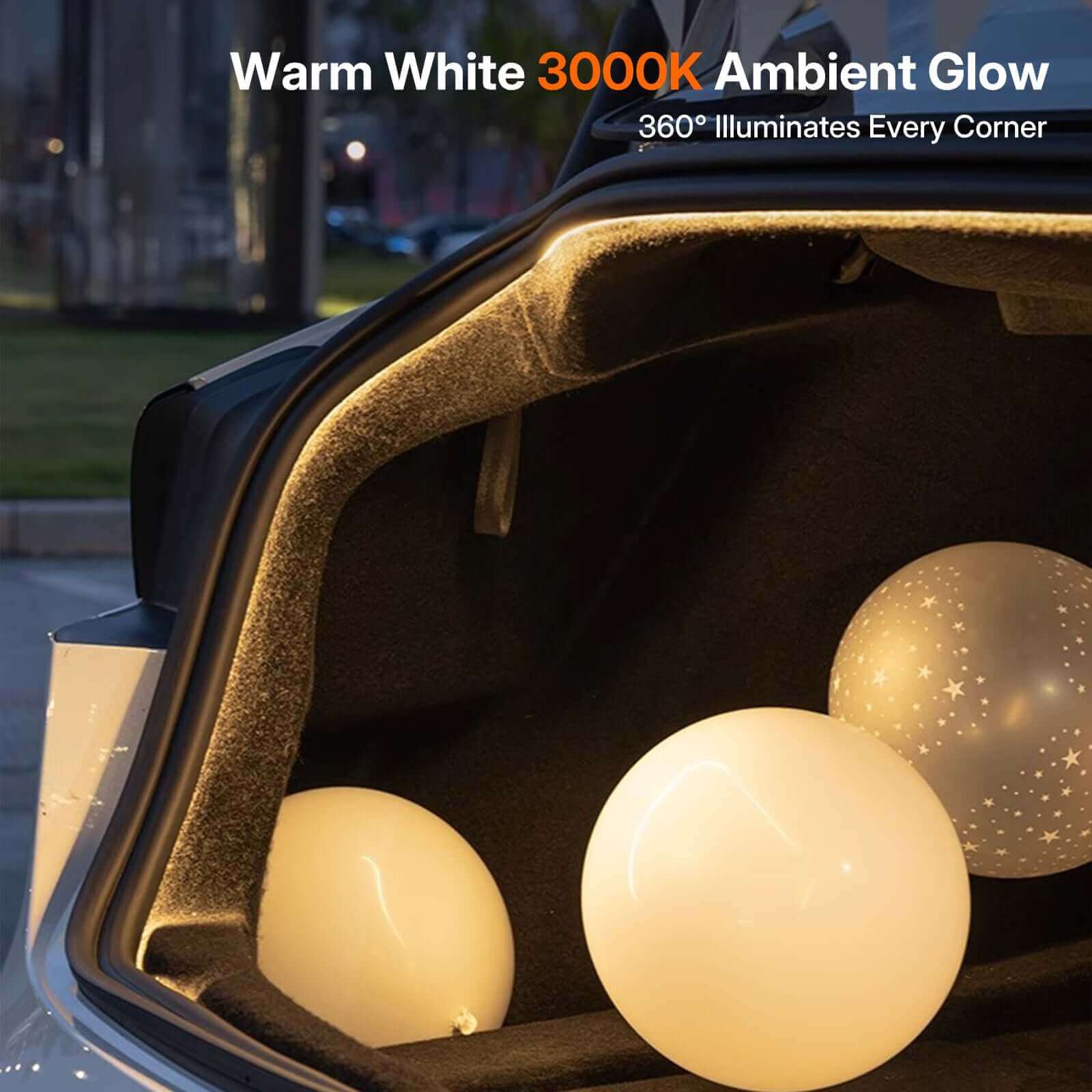 Fix Dark Trunk! Tesla Model 3 Highland 2024 Trunk LED Light Strip - Warm White 3000K Ambient Glow Auto On/Off | OEM Style Plug & Play.