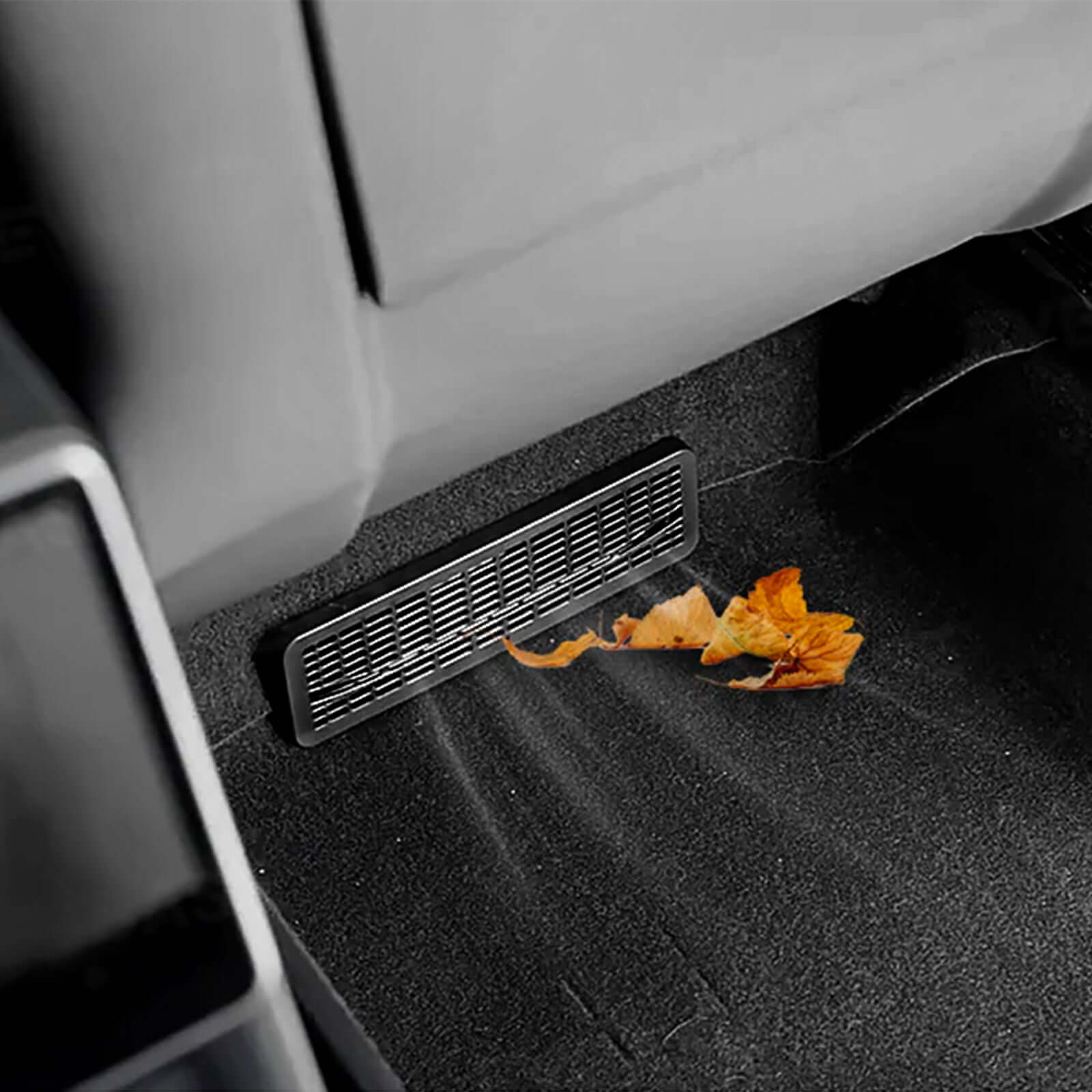 Tesla Model Y Juniper 2025 Under Seat/Rear Air Vent Cover preventing debris in cabin