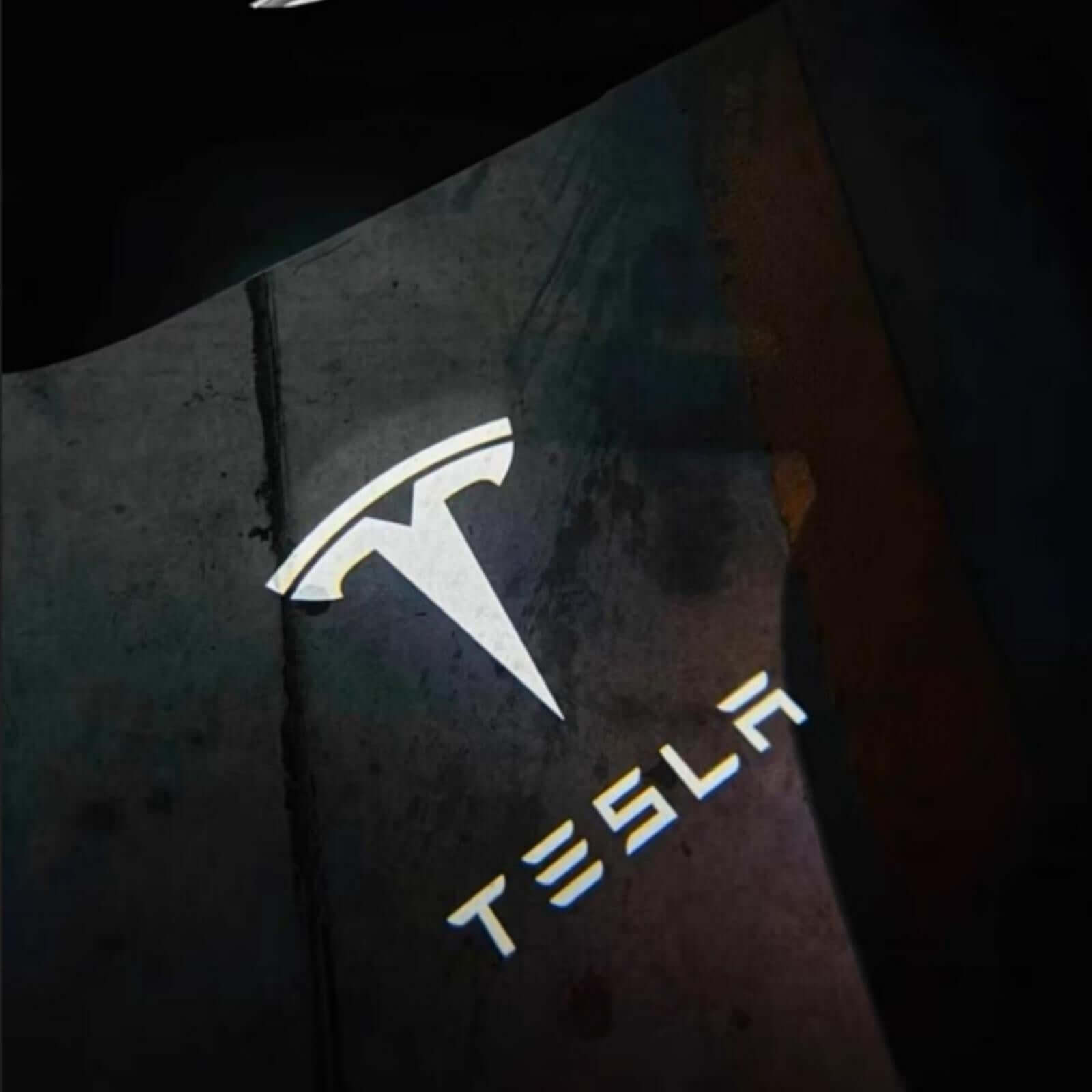 Tesla Model 3 / 3 Highland & Y / Y Juniper OEM Welcome Projection Lights crisp projection of Tesla logo on ground
