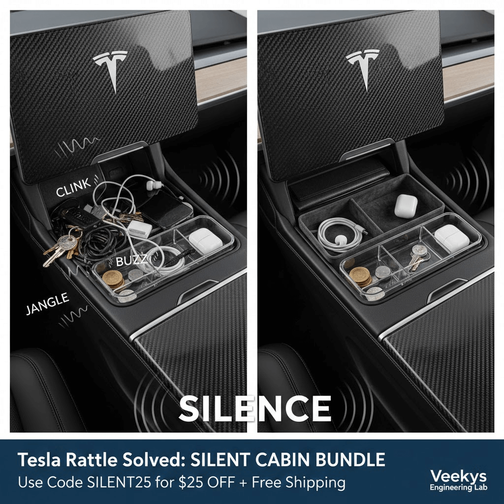 Stop the Rattle: 5 Secrets to a Silent Tesla Cabin | Model 3 Highland & Model Y Juniper Guide
