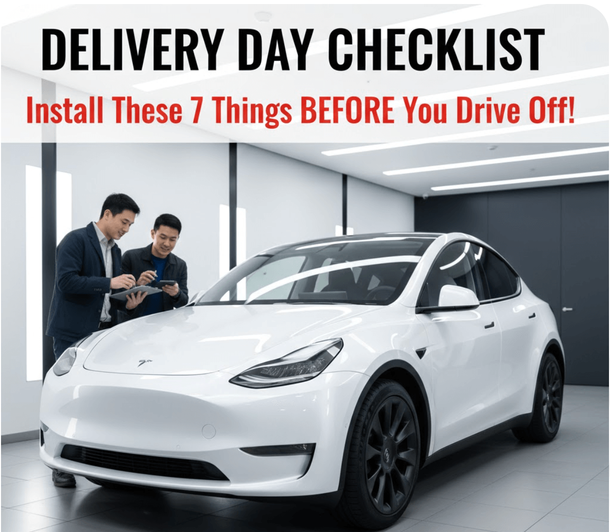 Model Y Juniper & Model 3 Highland Delivery Day Checklist: Install These 7 Things BEFORE You Drive Off the Lot