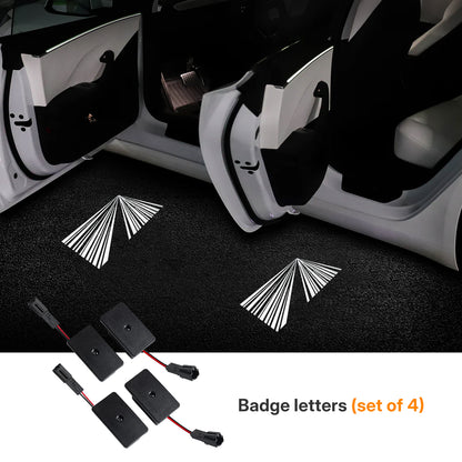 Tesla Model 3 / 3 Highland & Y / Y Juniper OEM Welcome Projection Lights - Premium LED Logo, Crisp Projection