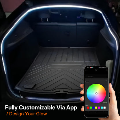 Tesla Model Y / Y Juniper Trunk Light Pro - App-Controlled RGBIC 16M Color LED Strip, Show Mode & Dynamic Flow for DIY Ambiance