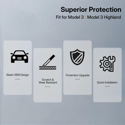 Real Dry Carbon Fiber Mirror Covers for Tesla Model 3 / 3 Highland 2024 - OEM Fit & Aggressive Style