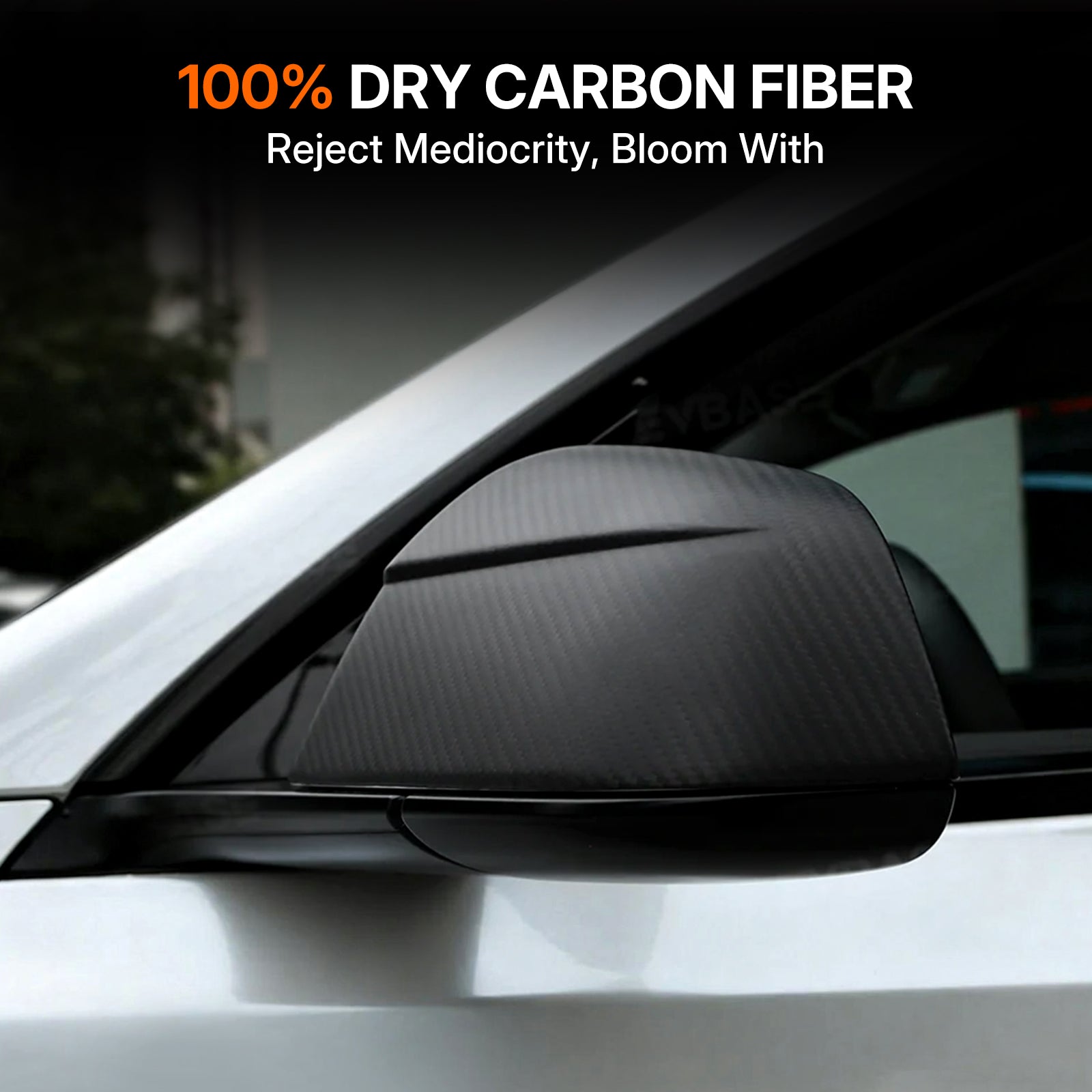 Model Y Juniper 2025 Real Dry Carbon Fiber Side Mirror Covers for Tesla - OEM Factory Fit