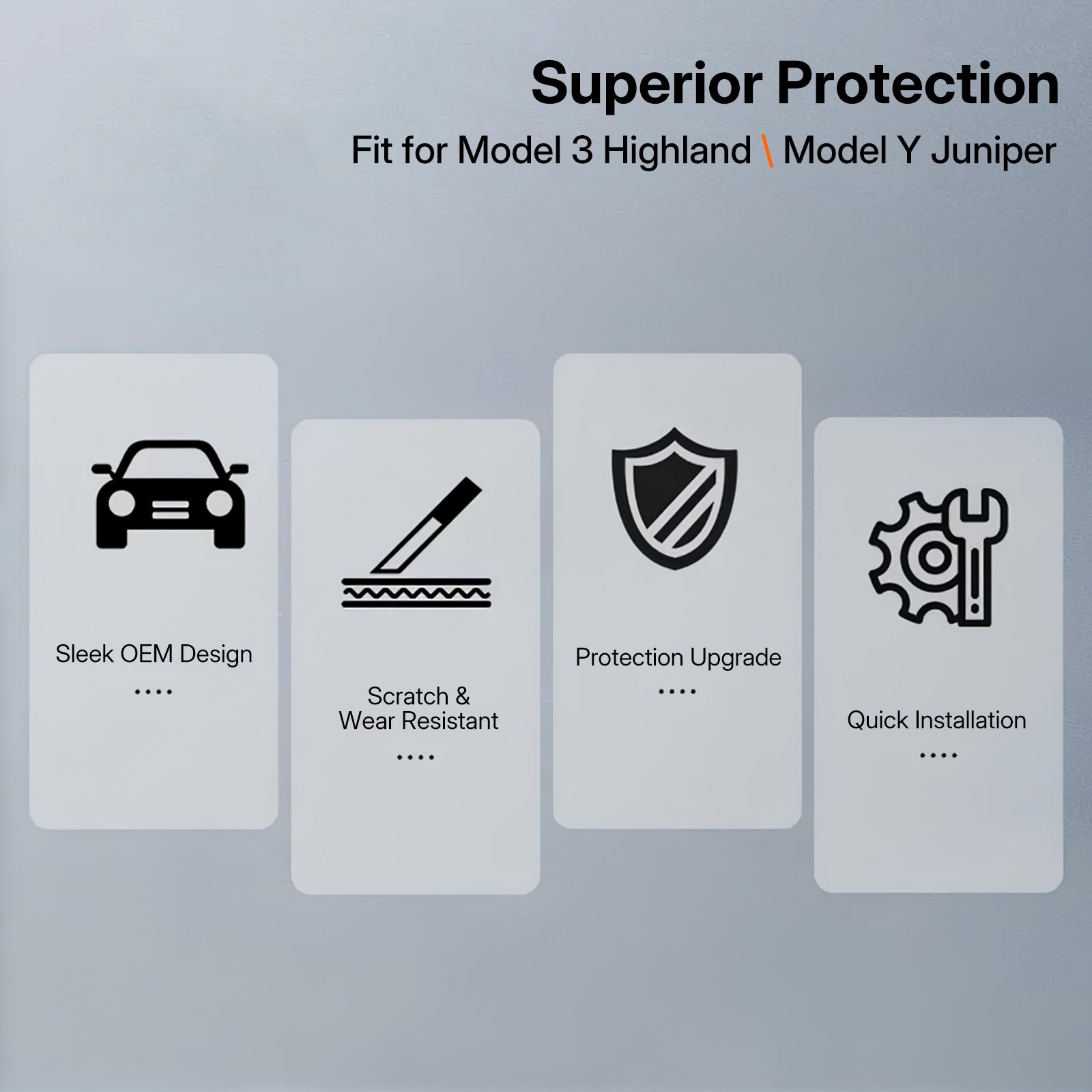 Real Dry Carbon Fiber Side Camera Covers for Tesla Model 3 Highland 2024 & Model Y Juniper 2025 - OEM Fit, Anti-Scratch Protection