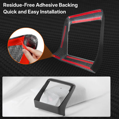 Tesla Model 3 Highland 2024 & Model Y Juniper 2025 Rear Screen Frame Cover - Real Dry Carbon Fiber, OEM Fit & Scratch Protection