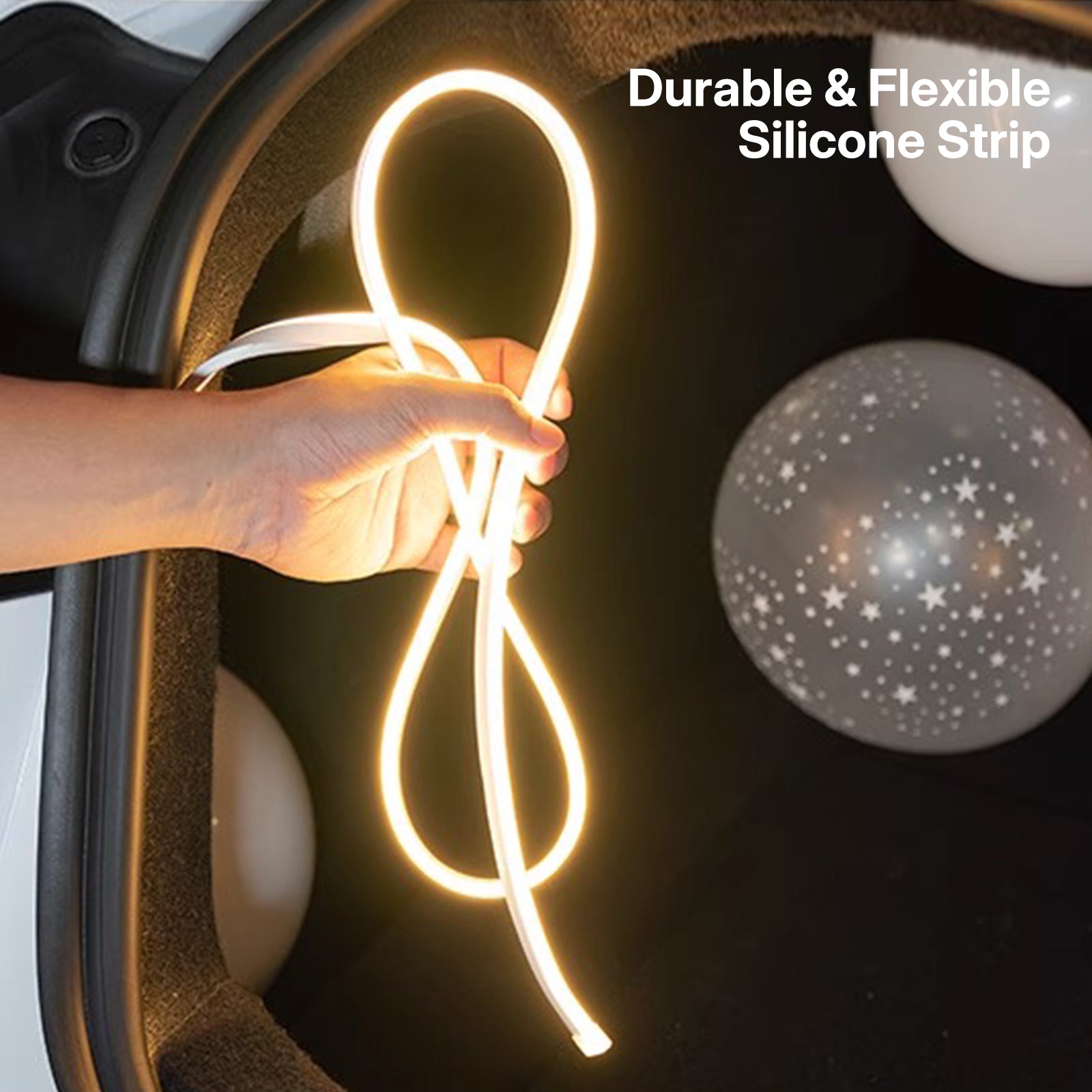 Tesla Model 3 / 3 Highland Trunk Light Pro - App-Controlled RGBIC 16M Color LED Strip, Show Mode & Dynamic Flow for DIY Ambiance