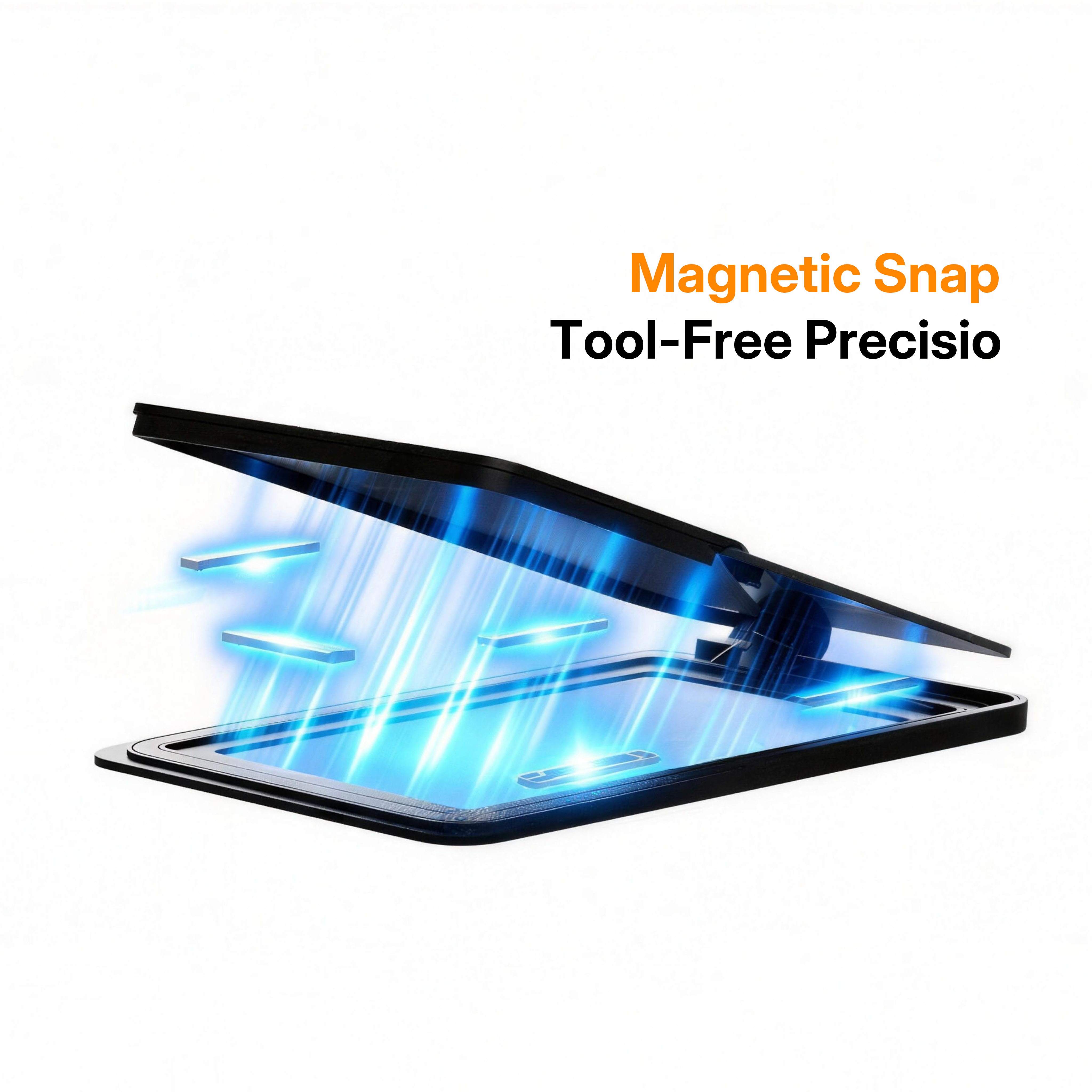 Tesla Key Card Holder - Magnetic Snap Cover & Reinforced Backplate | Installation in Seconds, No Tools！