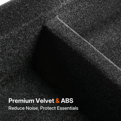 Tesla Model 3 Highland 2024 & Model Y Juniper 2025 Velvet Armrest Organizer - Premium Storage Tray, Anti-Scratch & Custom Fit