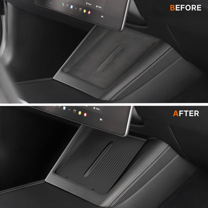 Tesla Model Y Juniper 2025 / Model 3 Highland 2024 Console Wireless Charging Pad - Anti-Slip Silicone Mat, 15W Fast Charging & OEM Fit