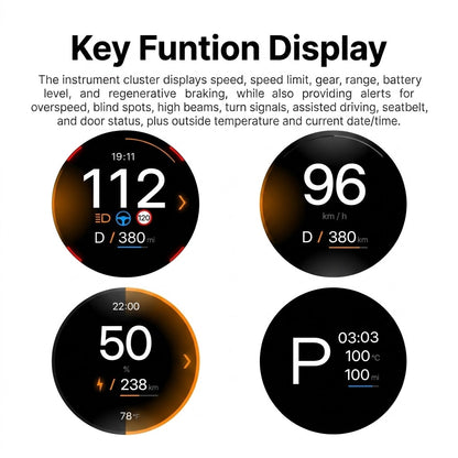 Tesla Model 3 Highland 2024 HUD Display - Wireless OLED Instrument Cluster | Upgraded Smart Mini Screen